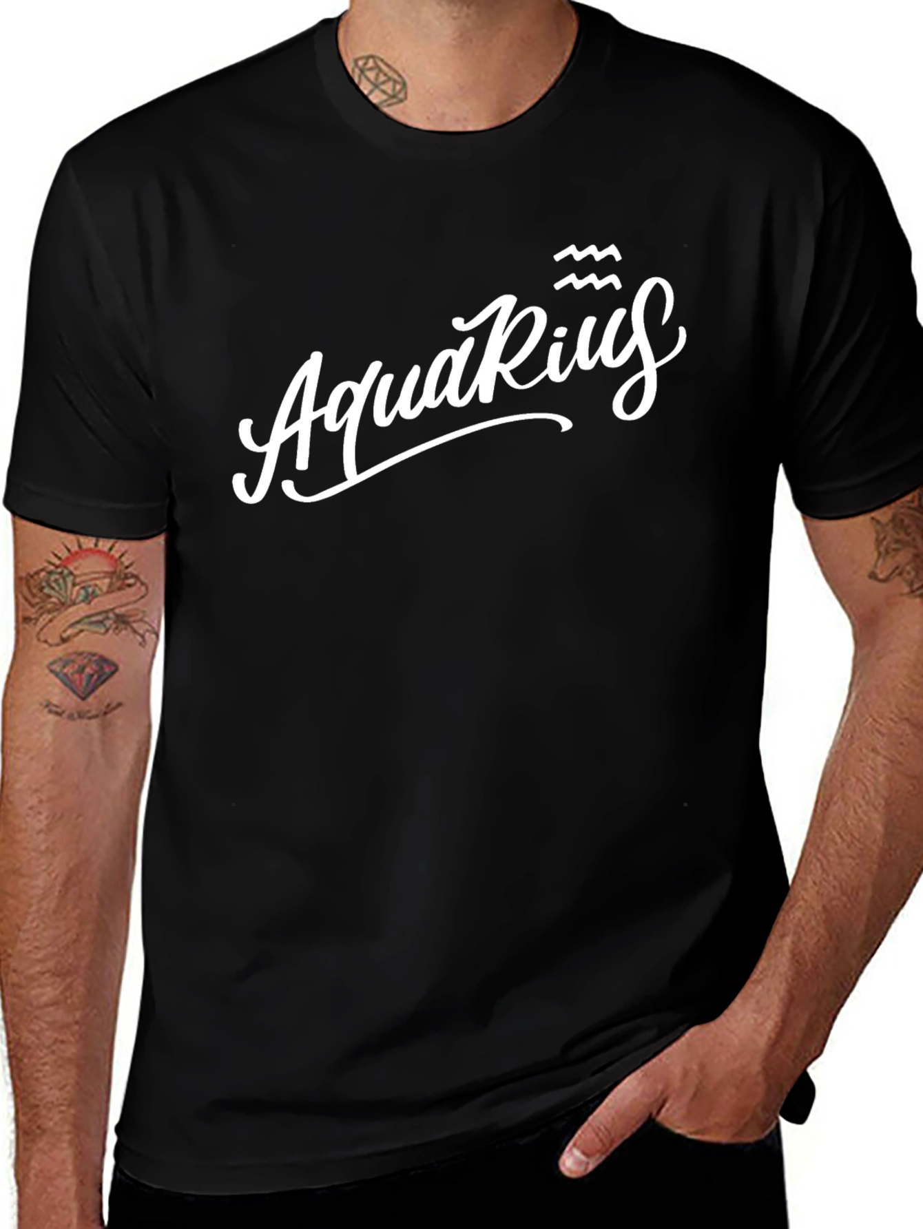 Aquarius Zodiac Sign Graphic T-Shirt
