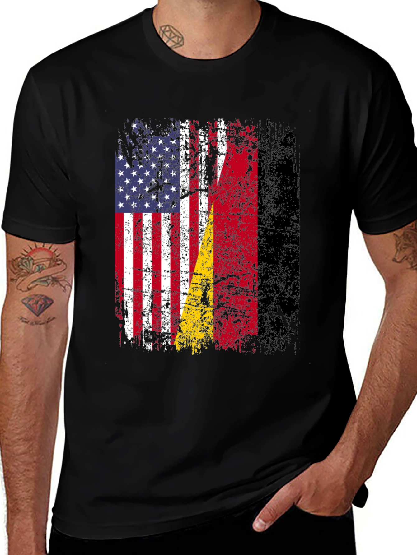 Variant 15 of USA Germany Flag Graphic T-Shirt