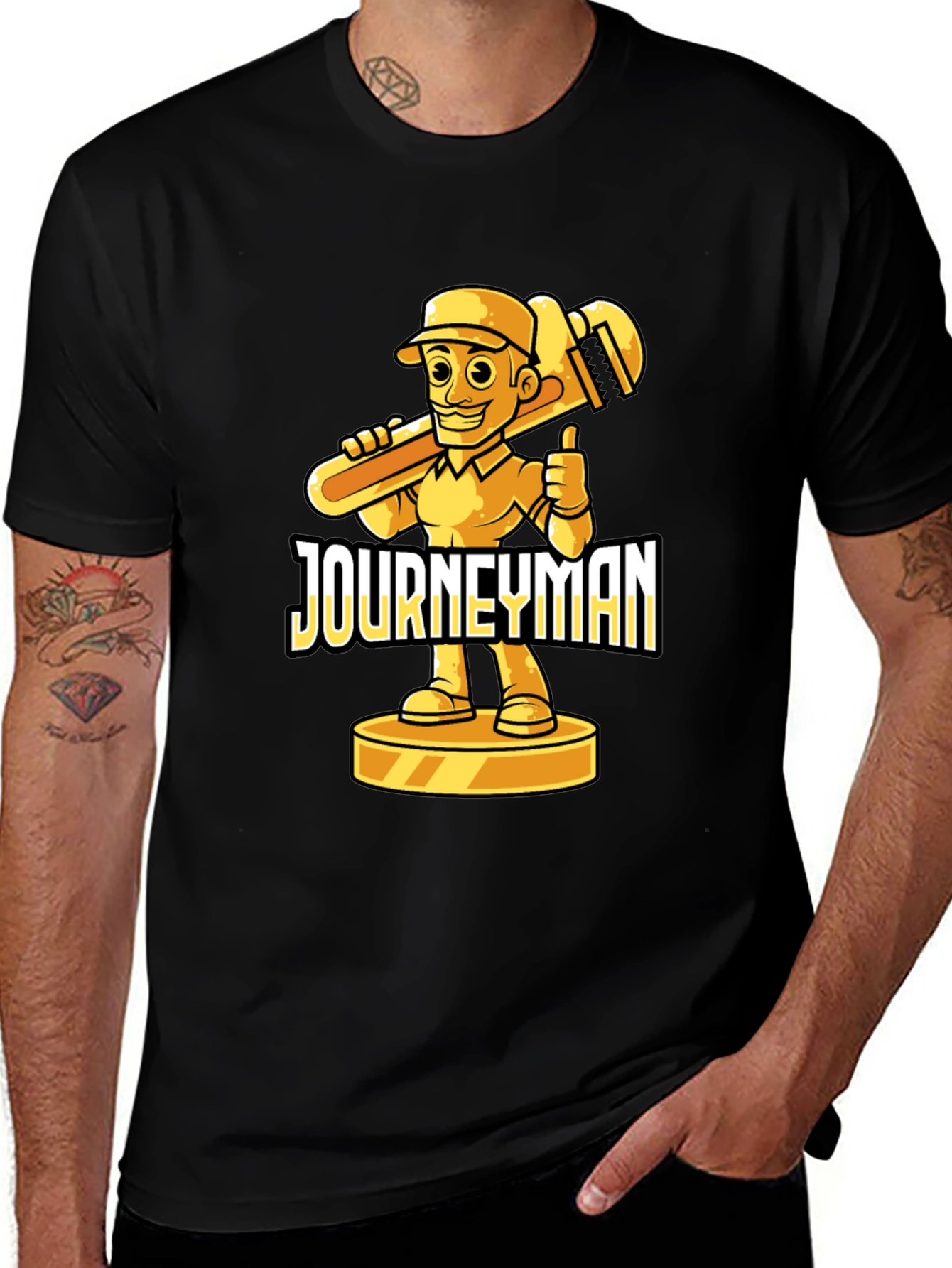 Variant 30 of Journeyman Cartoon Plumber T-Shirt