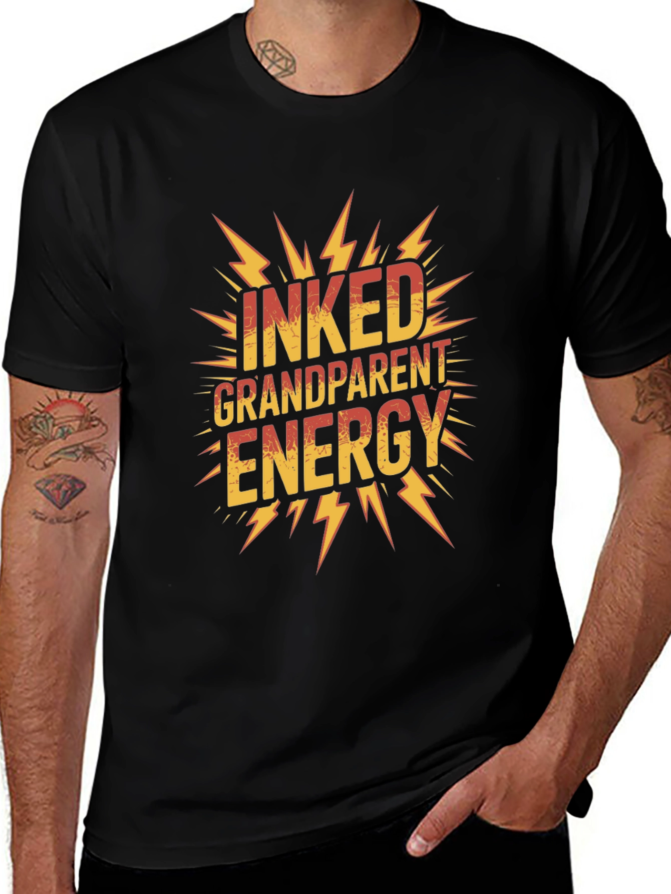 Inked Grandparent Energy Graphic T-Shirt
