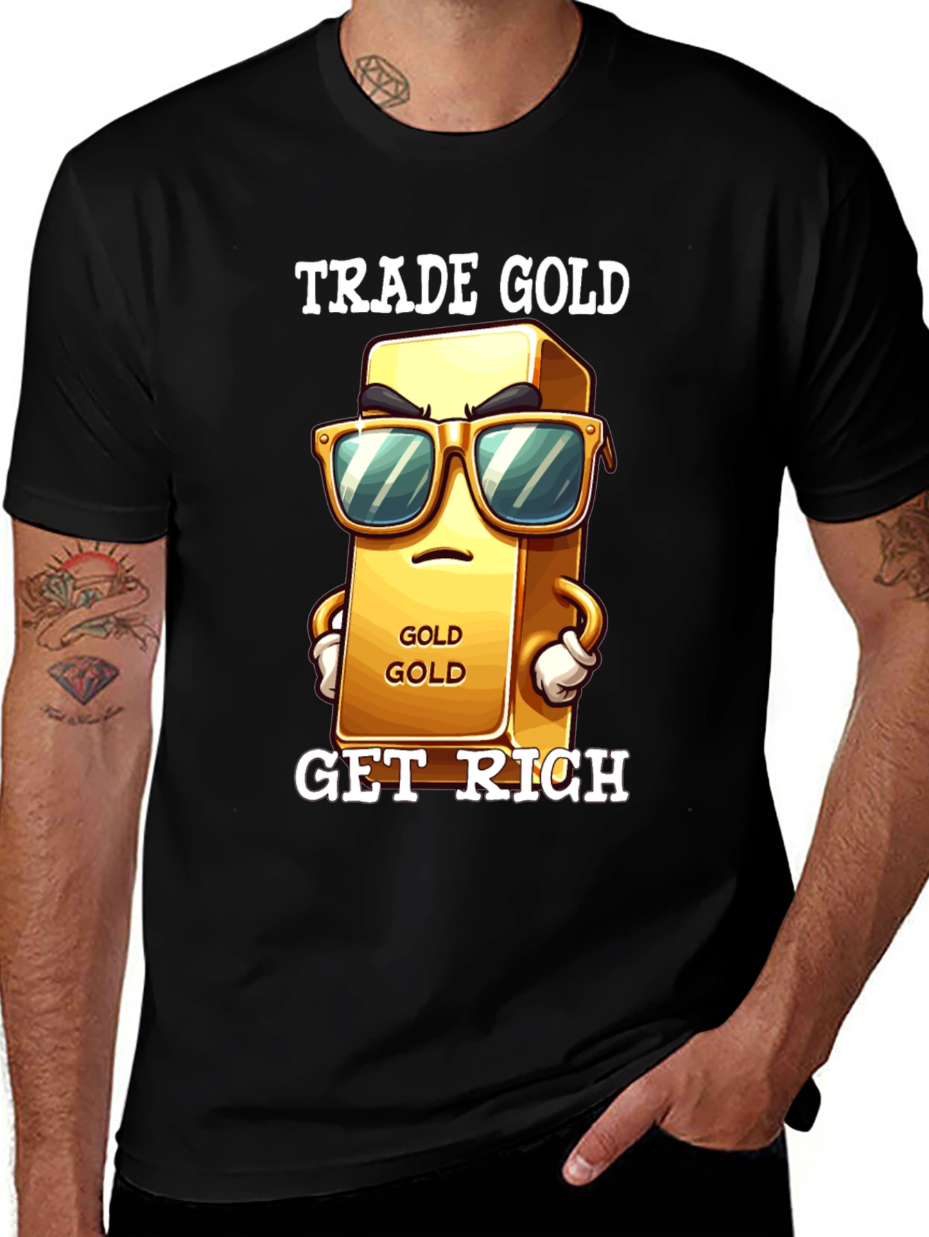 Variant 10 of Trade Gold Get Rich Graphic Tee