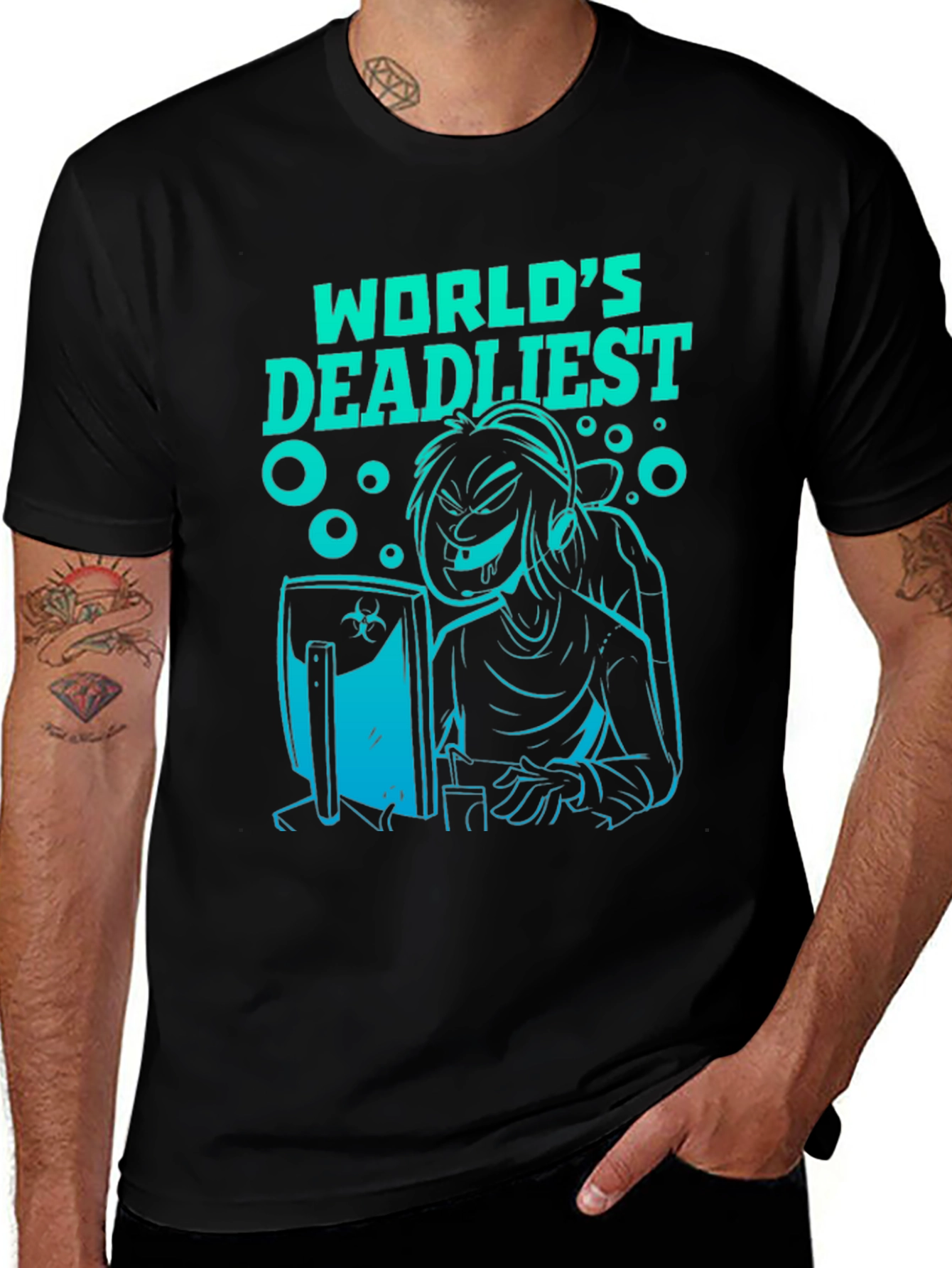 Variant 23 of World's Deadliest Gamer Graphic Tee