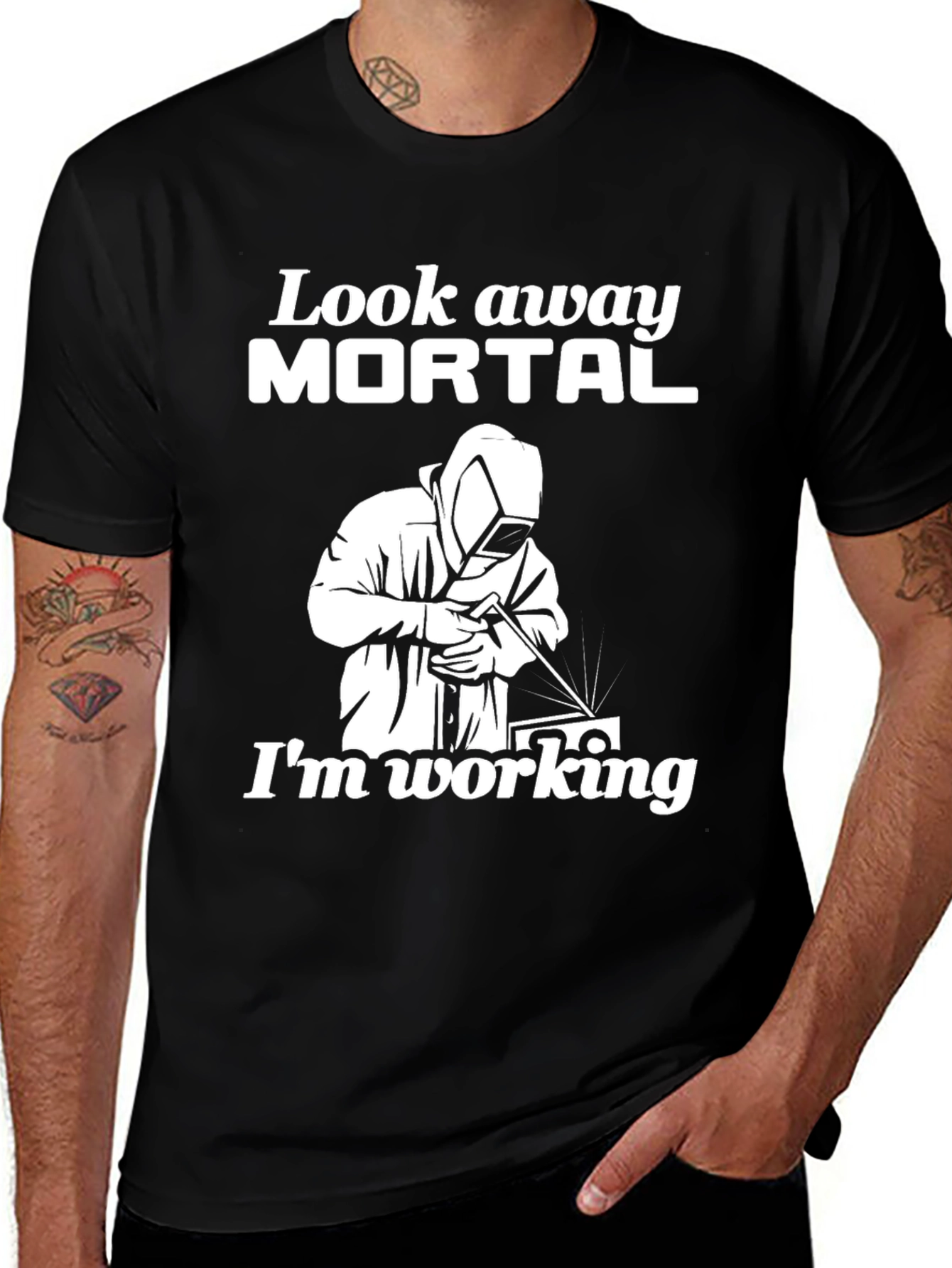 Variant 29 of Look Away Mortal Welder T-Shirt