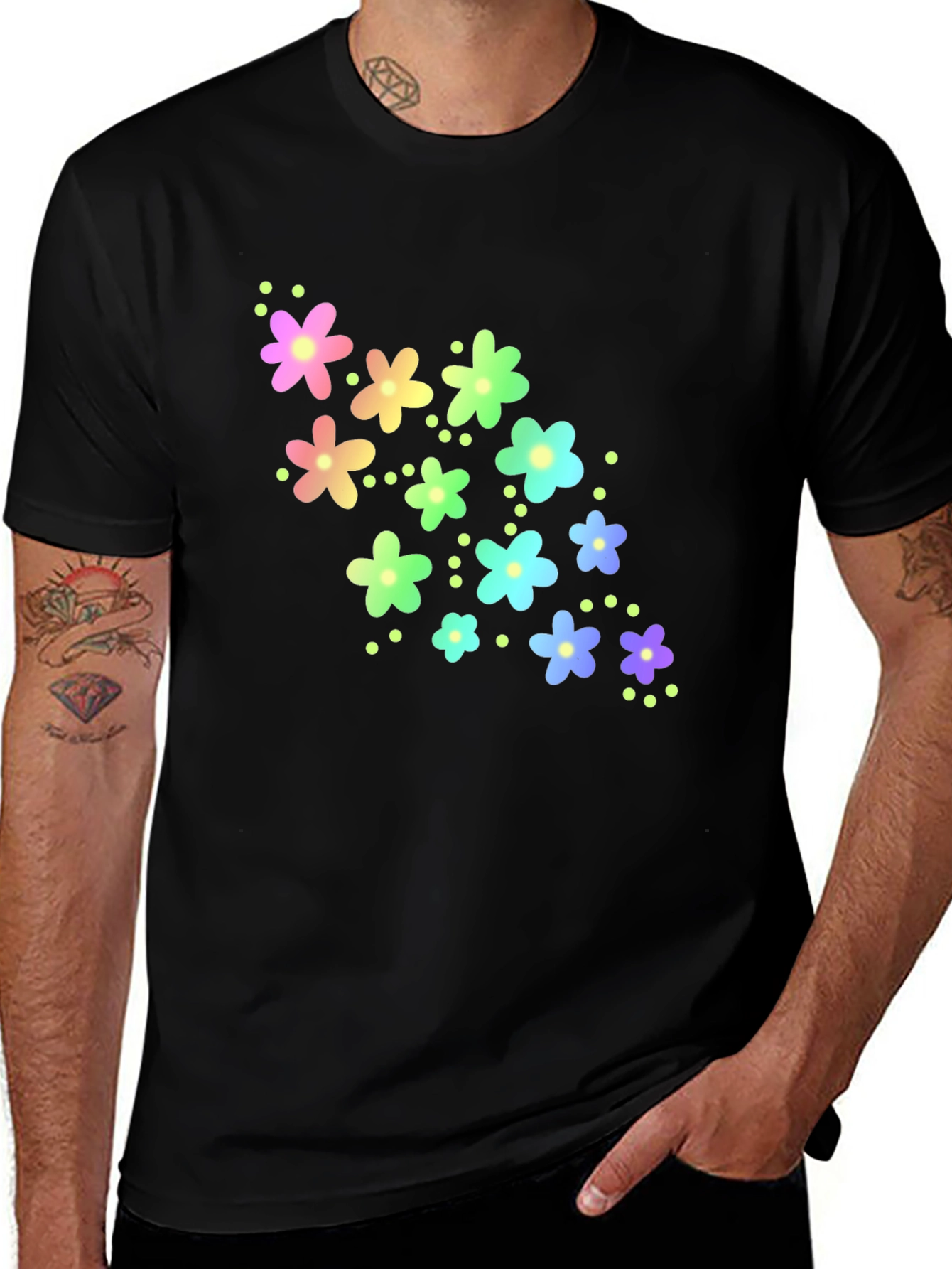 Variant 12 of Floral T-Shirt - Colorful Flower Design