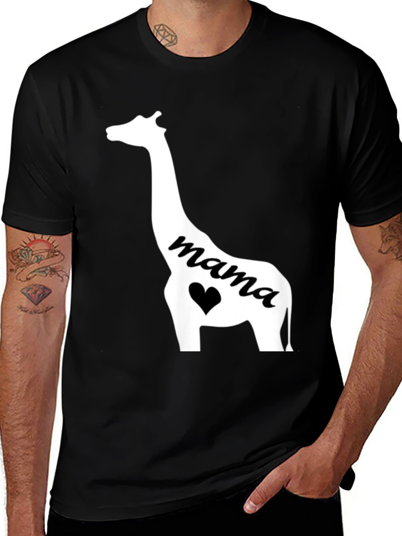 Variant 21 of Mama Giraffe Graphic Tee