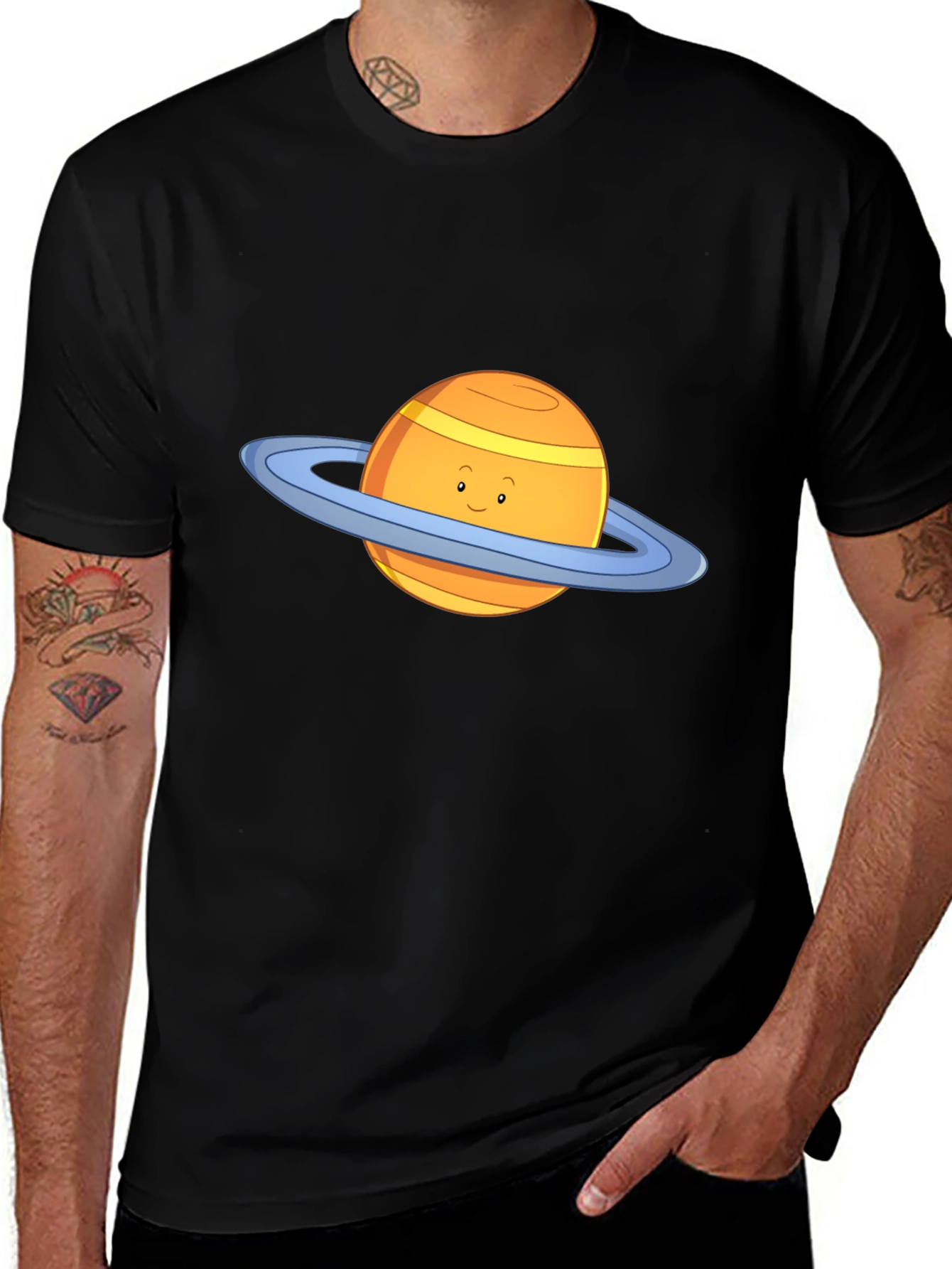 Cute Saturn Graphic Tee - Space Lover's T-Shirt