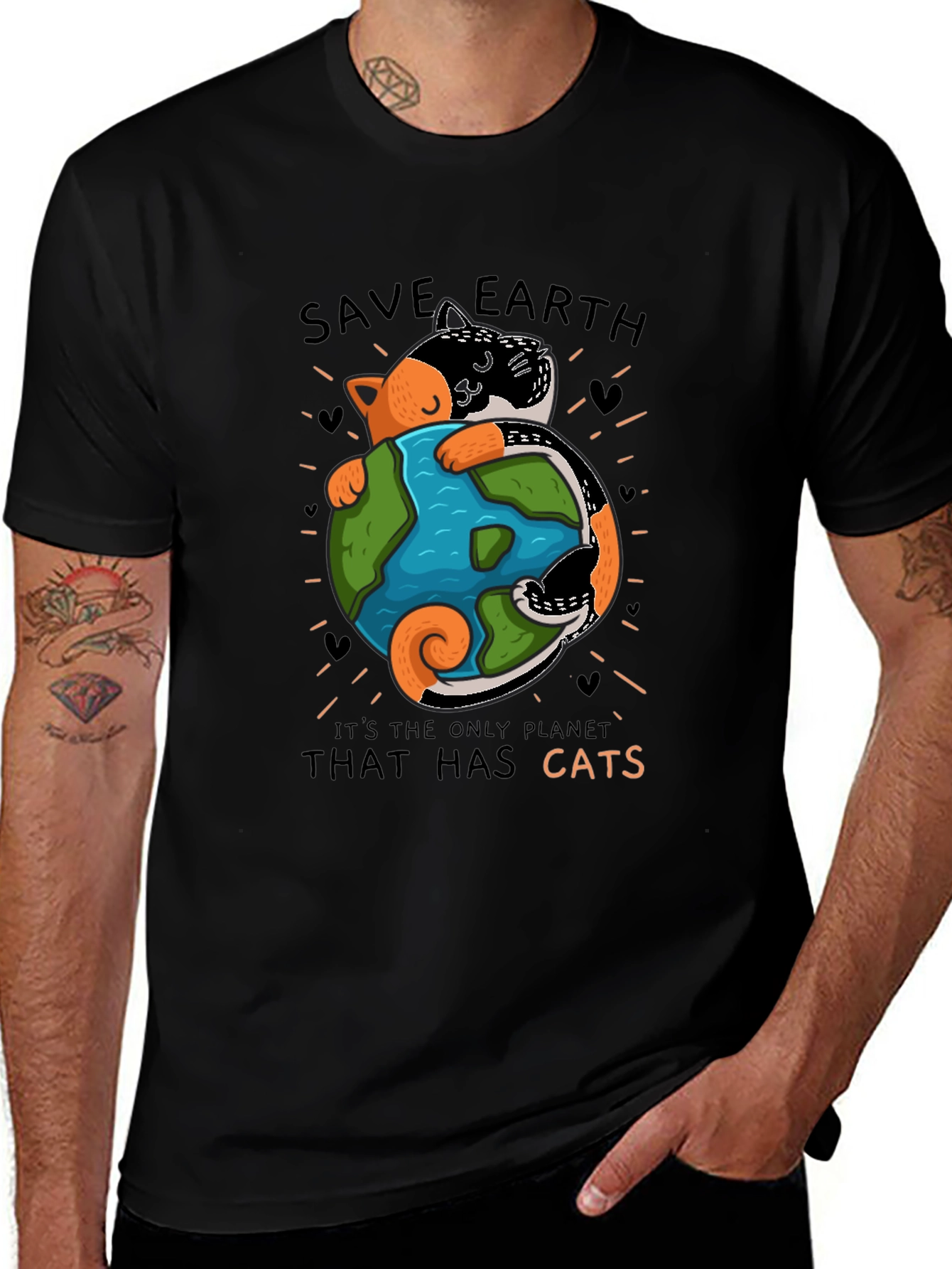 Variant 10 of Save Earth Cats T-Shirt