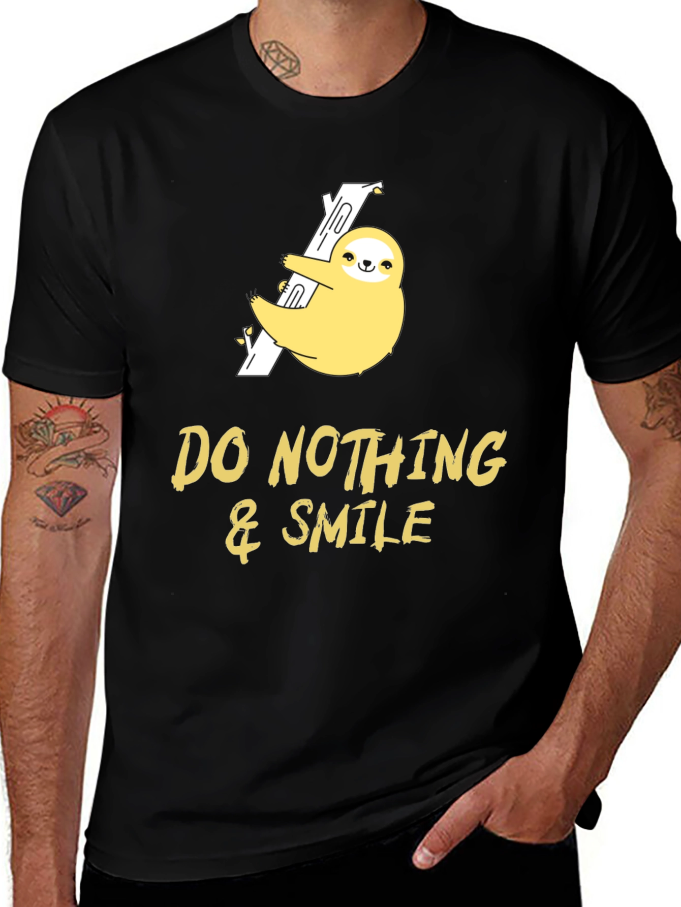 Variant 18 of Do Nothing & Smile Sloth Graphic Tee