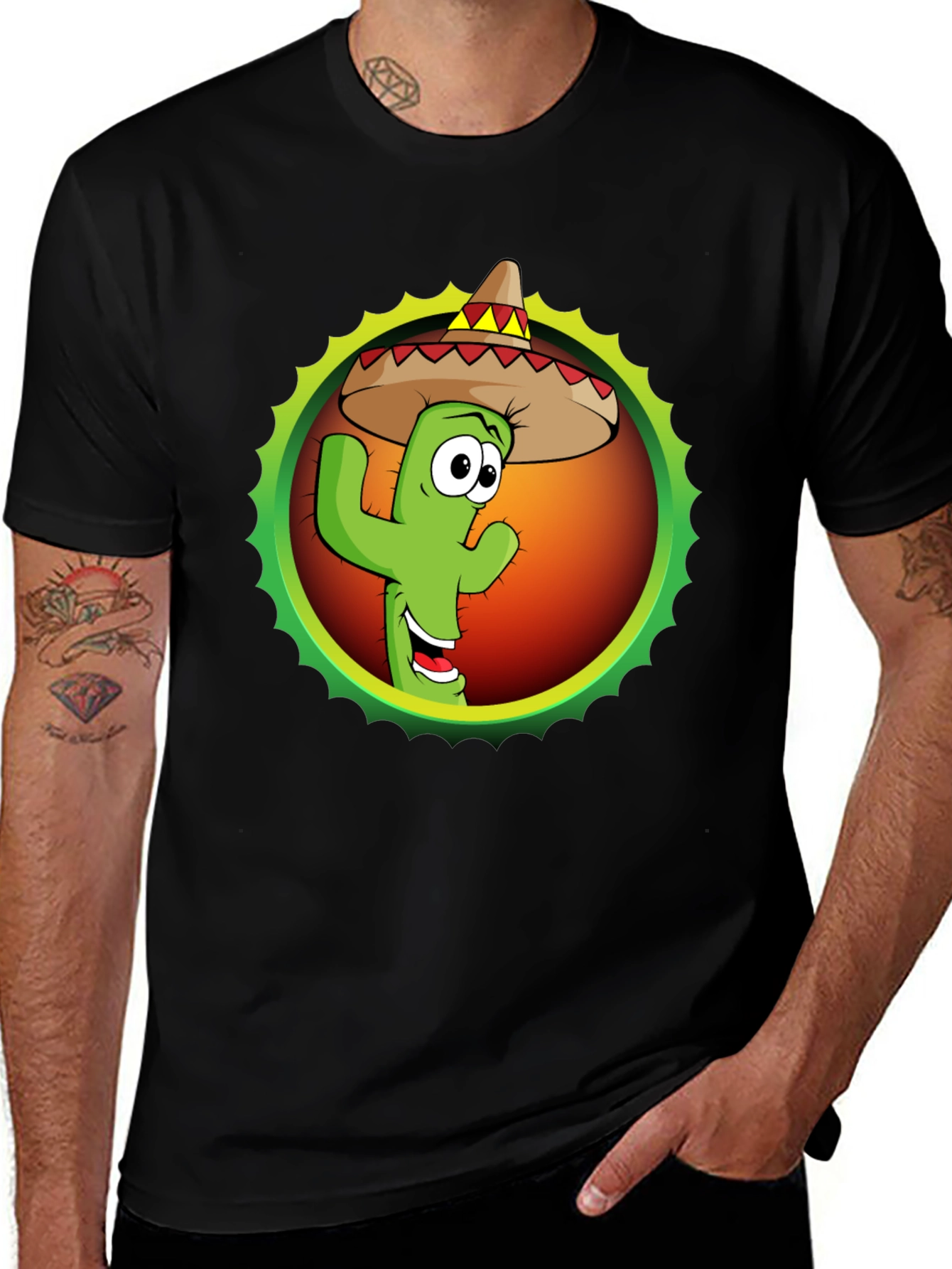 Variant 24 of Cactus Sombrero Graphic T-Shirt