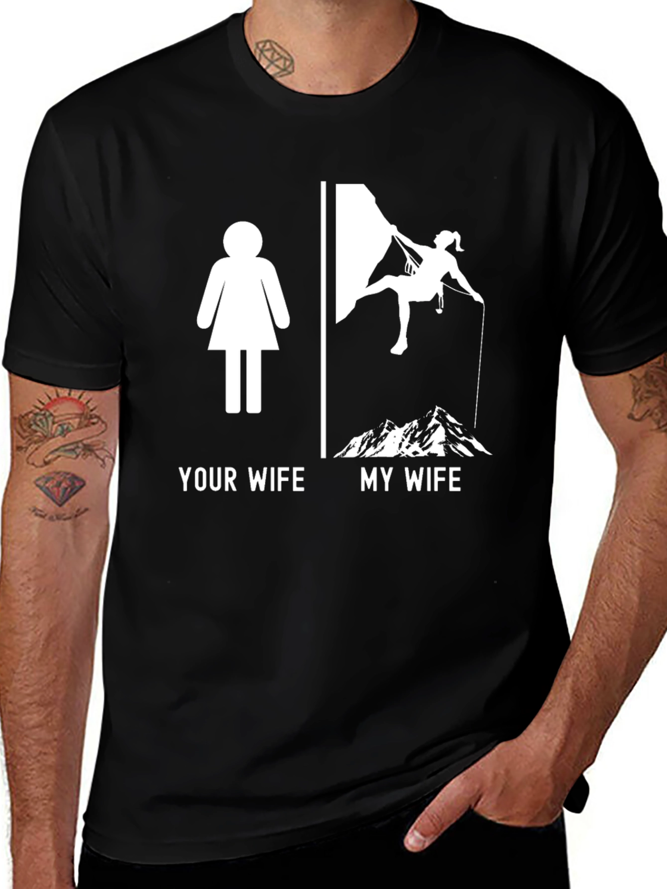 Your Wife vs My Wife Climber T-Shirt