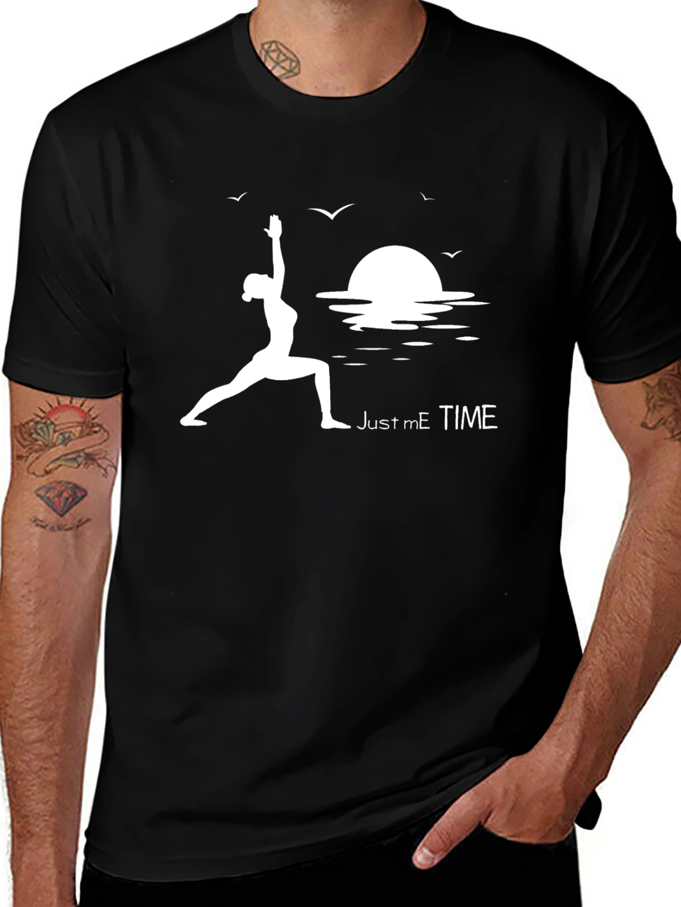 Variant 12 of Yoga Time Black Graphic Tee