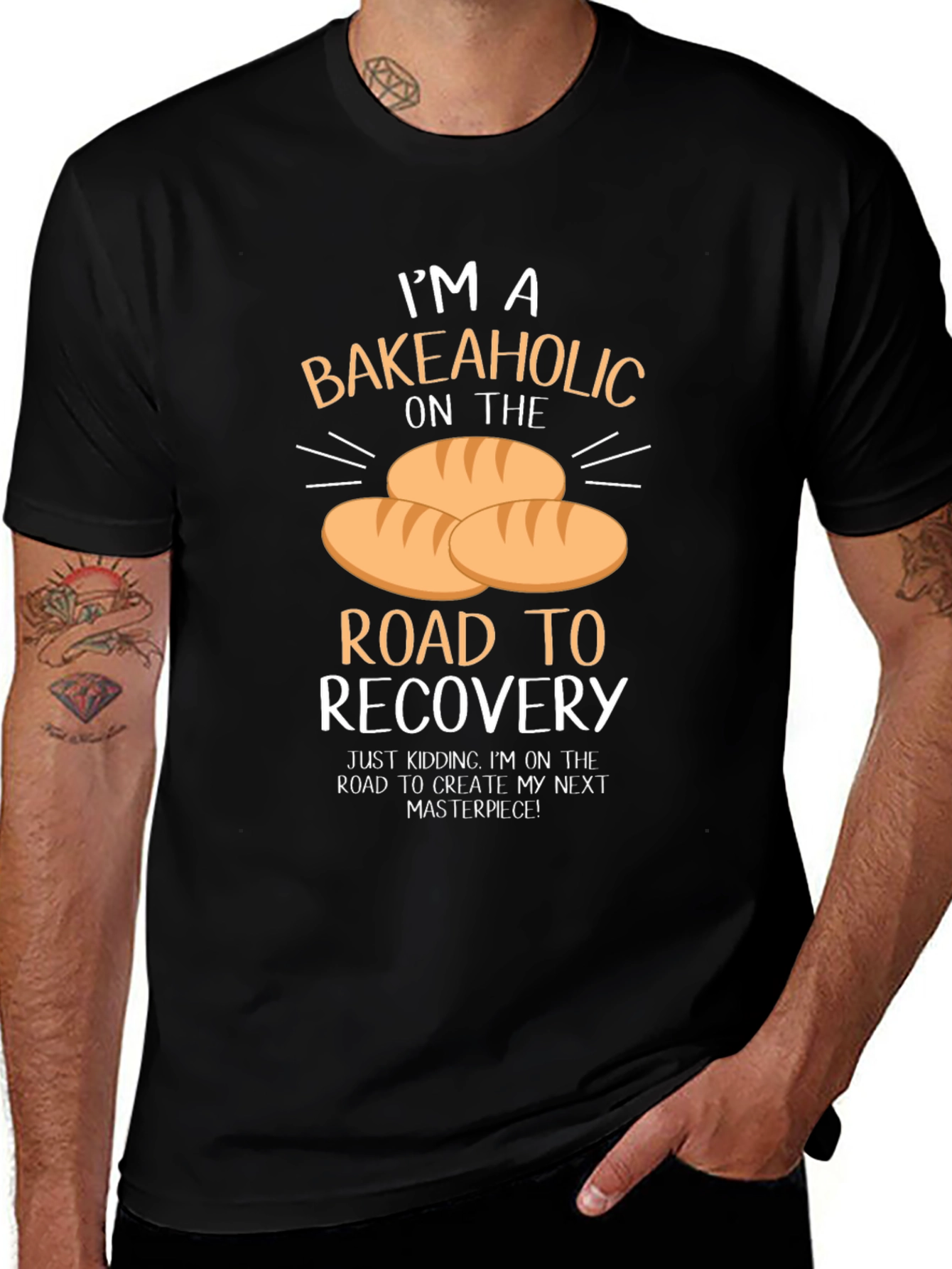 Variant 18 of Bakeaholic T-Shirt: Road to Recovery Baking Humor Tee