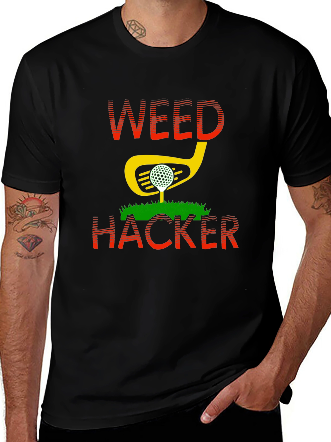 Variant 18 of Weed Hacker Funny Golf T-Shirt