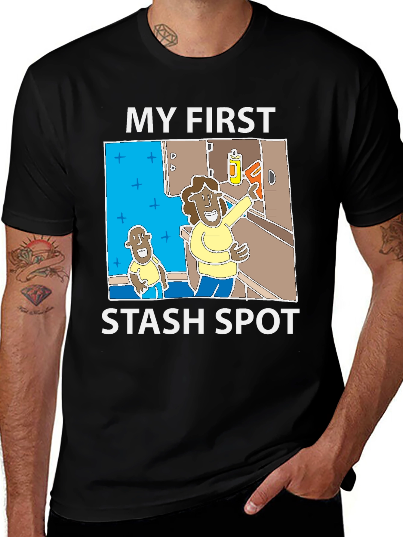 Variant 9 of My First Stash Spot T-Shirt - Funny Novelty Tee