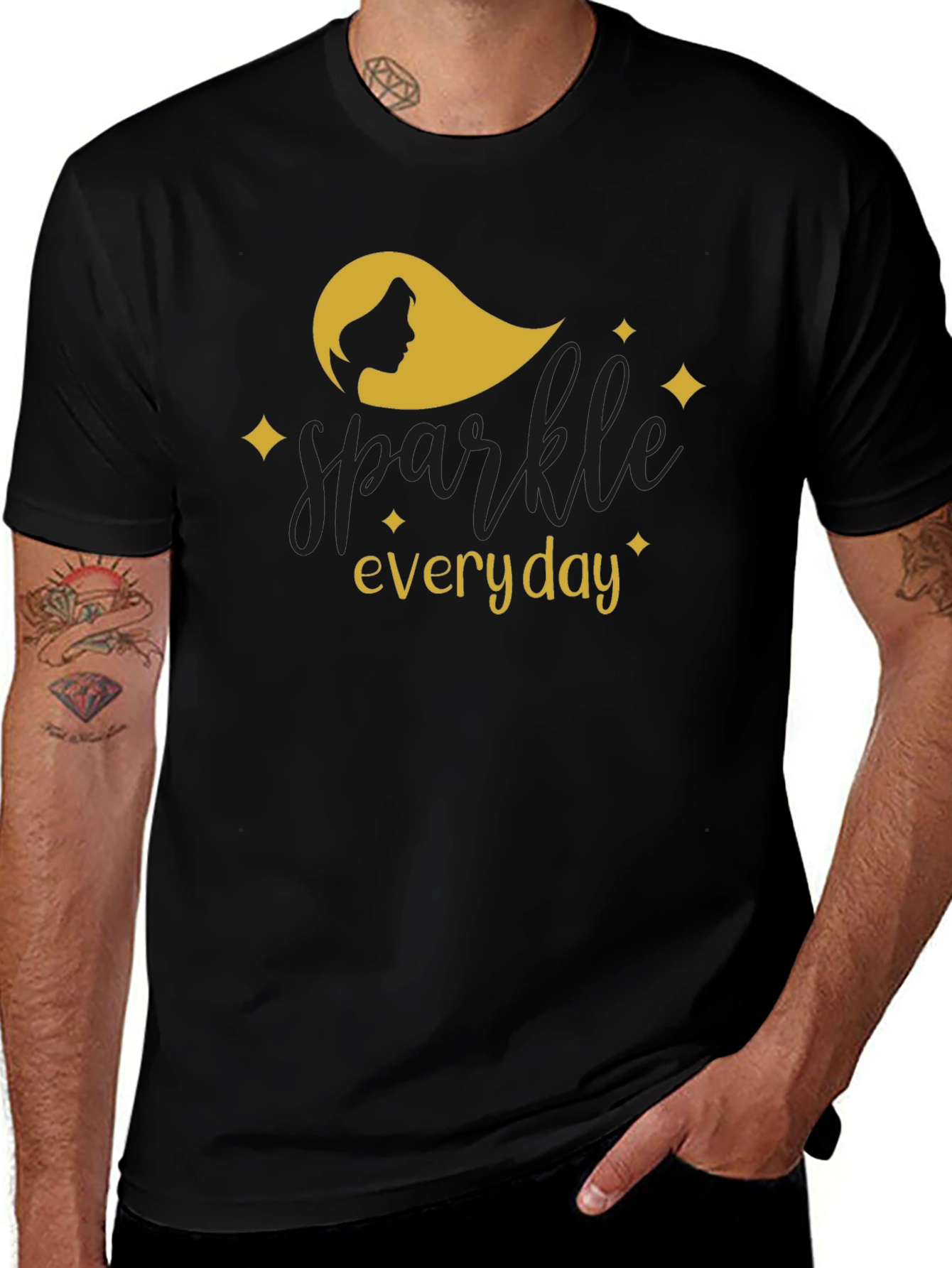 Variant 15 of Sparkle Everyday Black T-Shirt