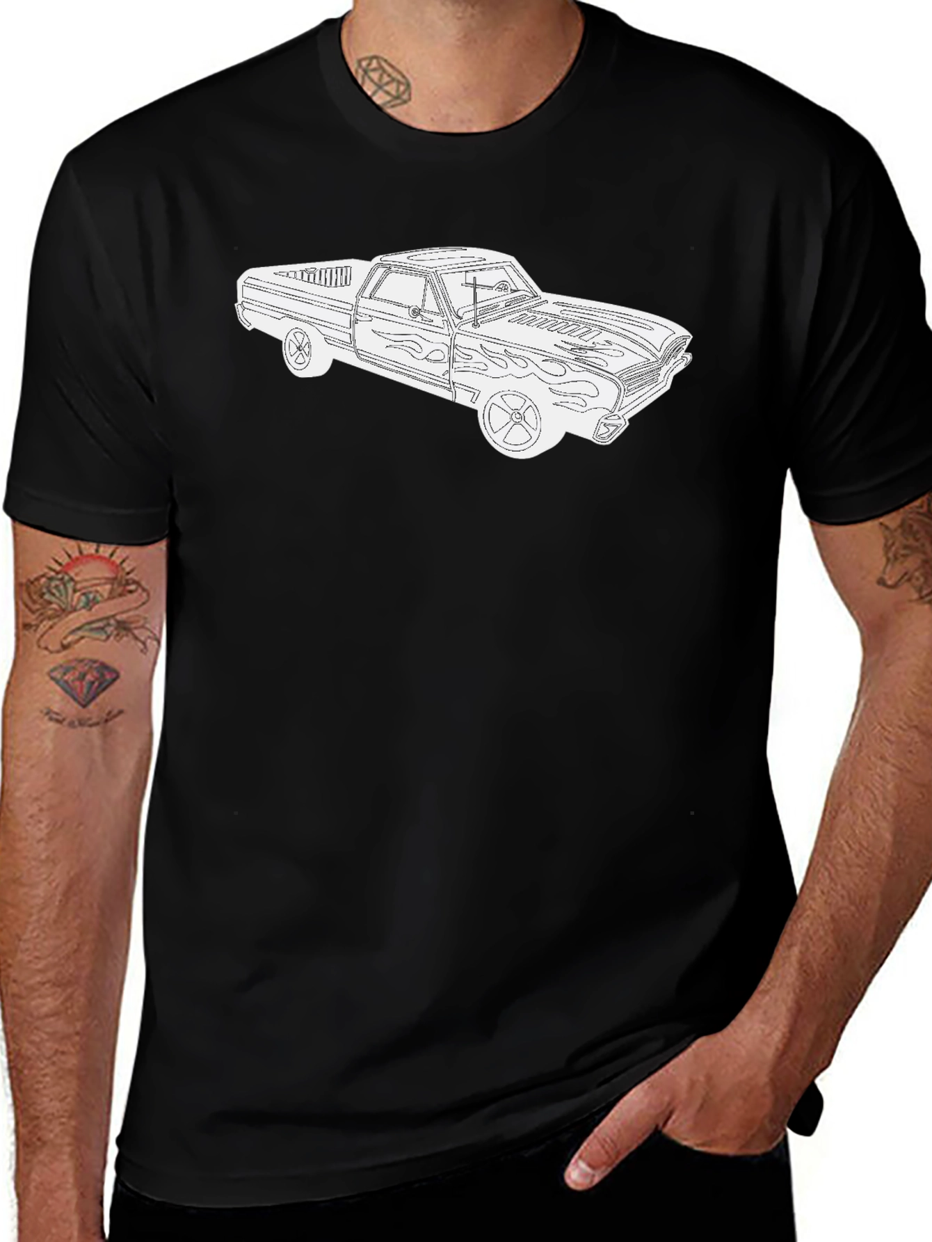 Variant 8 of Vintage Truck Graphic Tee - Black T-Shirt