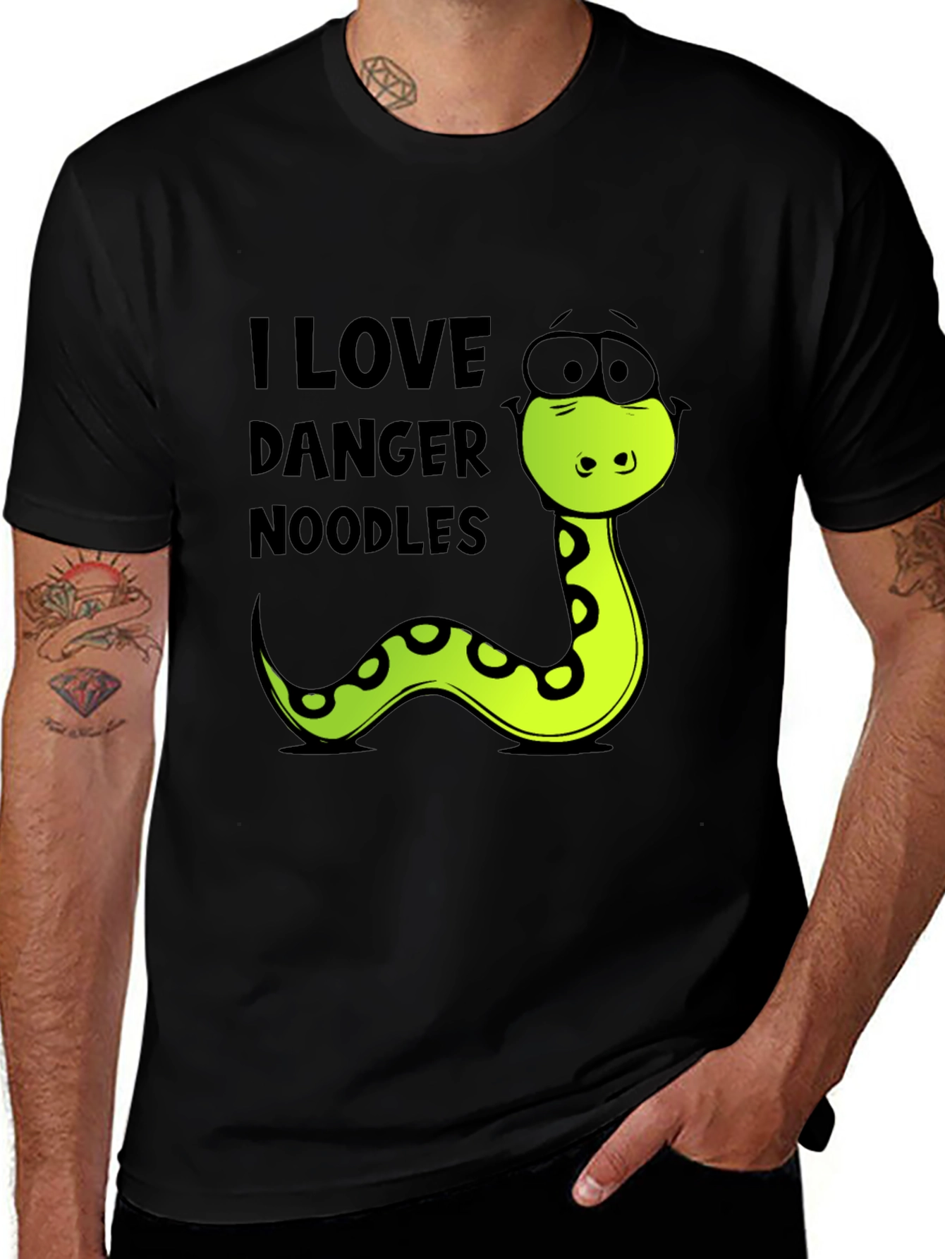 Variant 2 of Danger Noodles T-Shirt - Funny Snake Tee