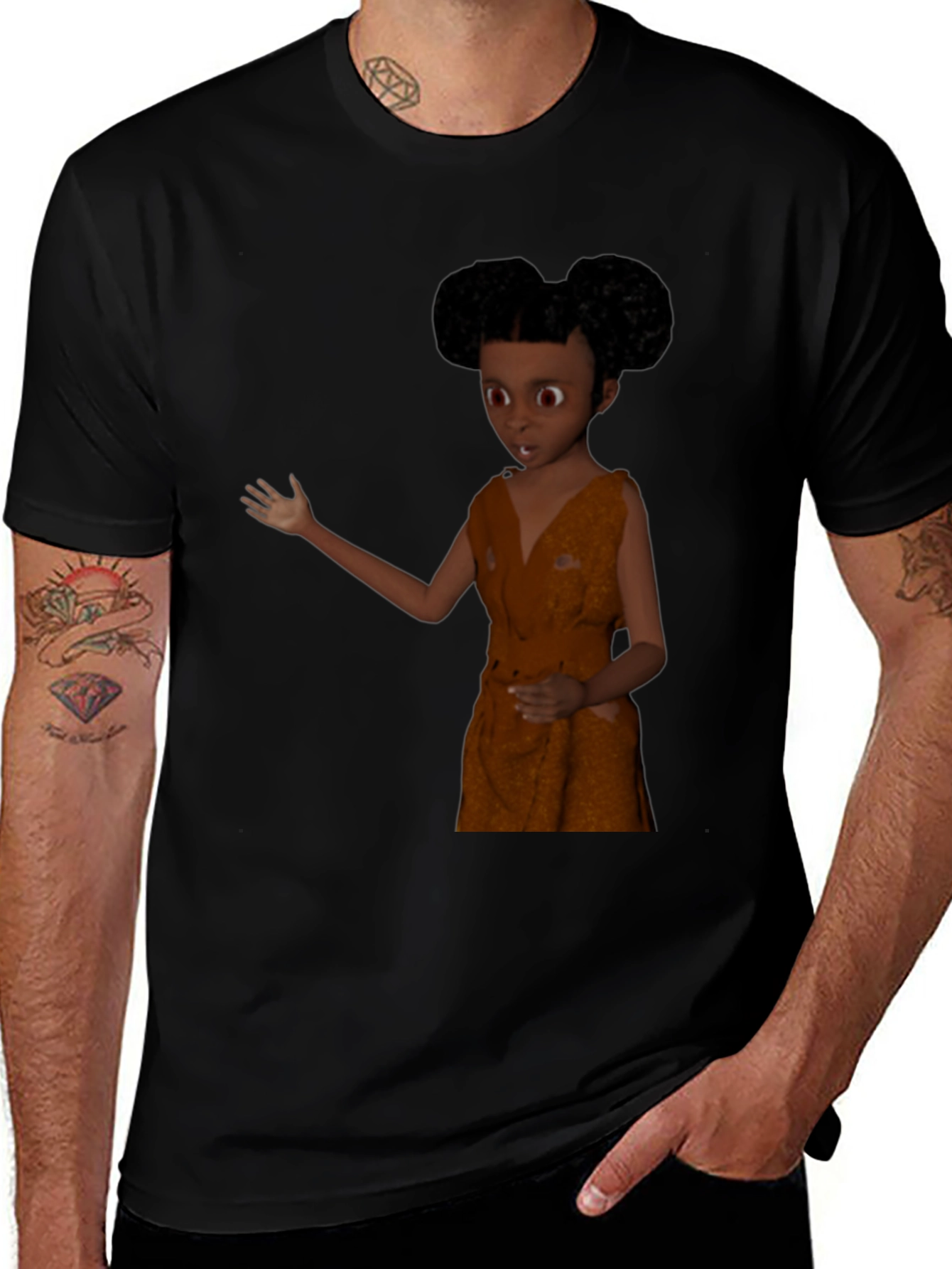 Variant 26 of Novelty Cartoon Character Graphic T-Shirt