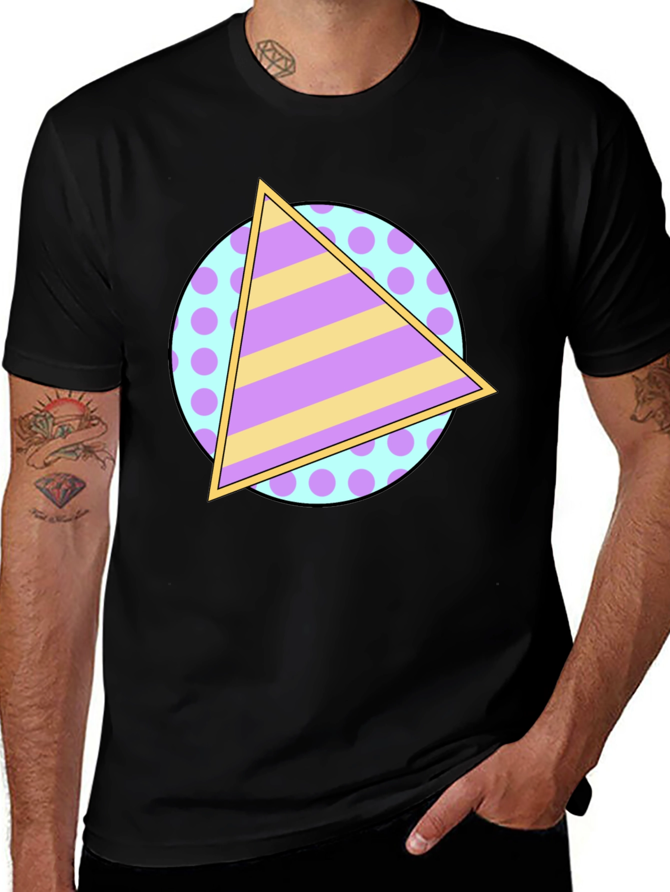 Variant 9 of Retro Triangle Tee - 80s/90s Throwback