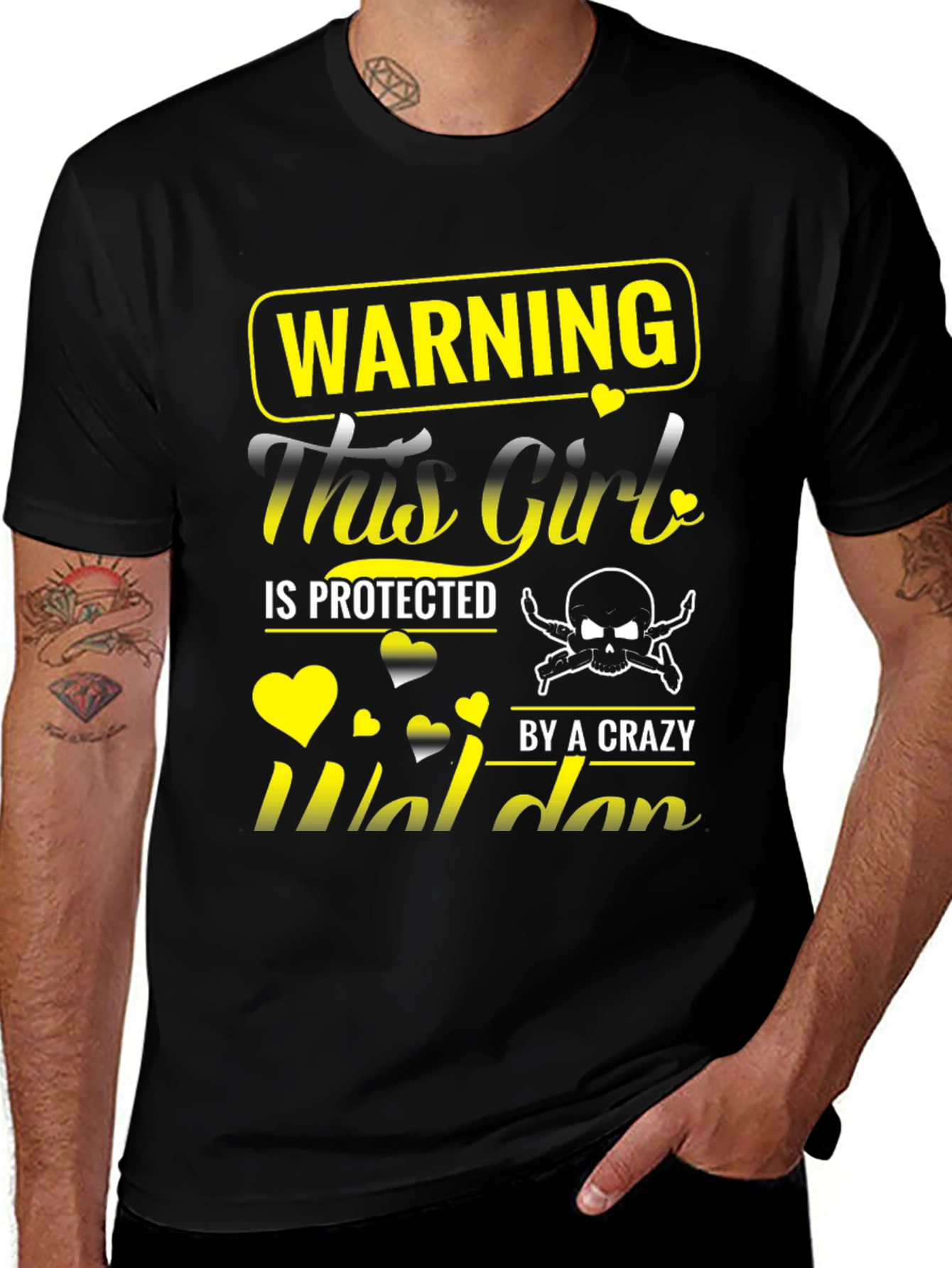 Variant 23 of Warning: This Girl Protected By Crazy Waldan T-Shirt
