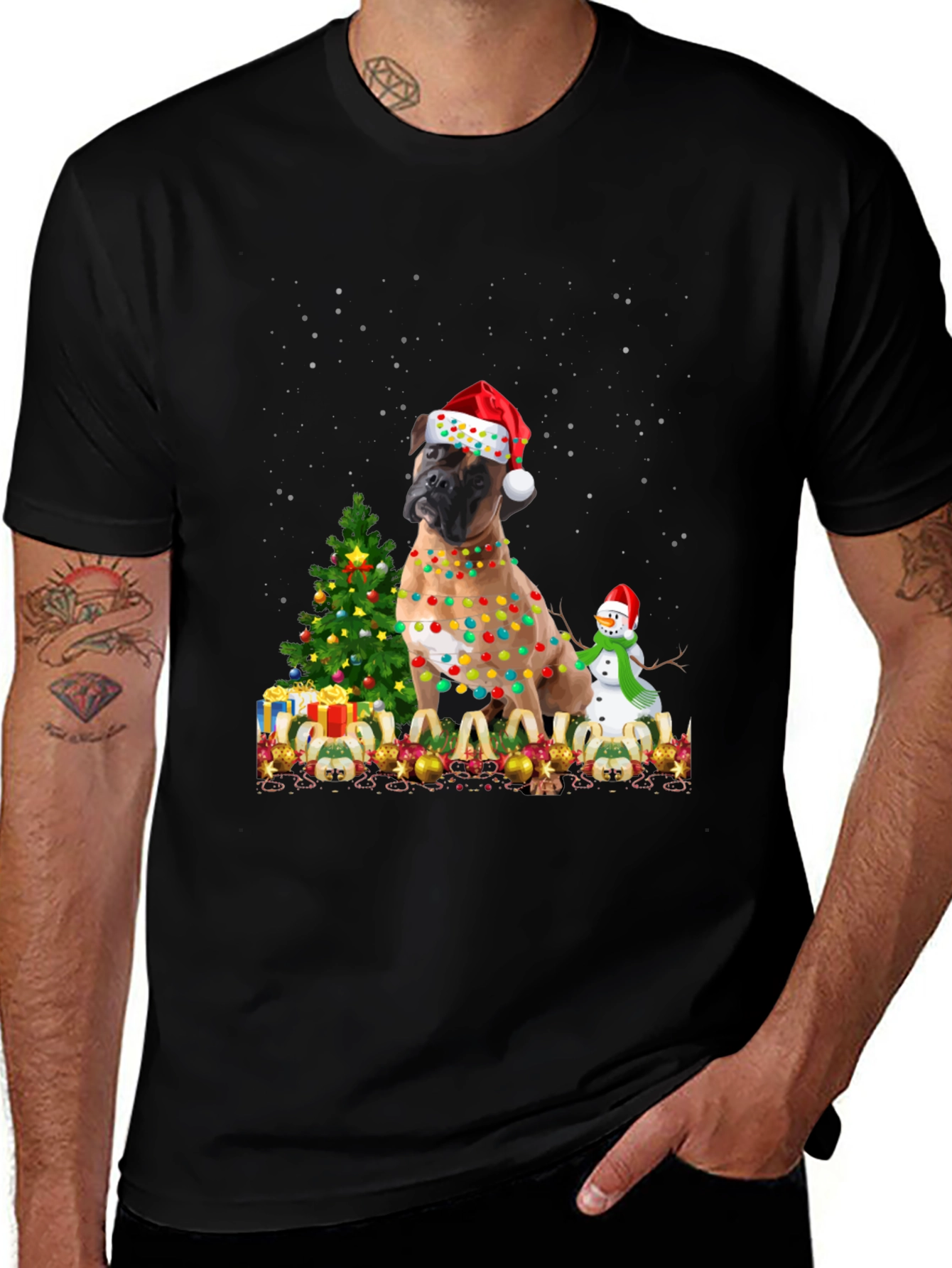 Festive Dog Christmas T-Shirt