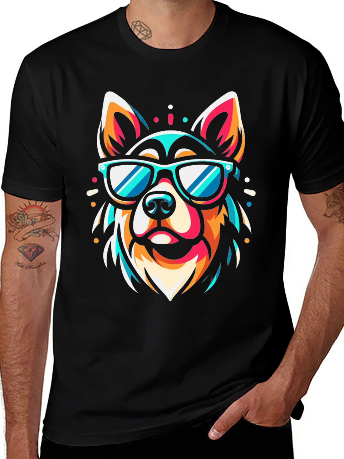 Variant 11 of Cool Dog Graphic Tee - Trendy Streetwear