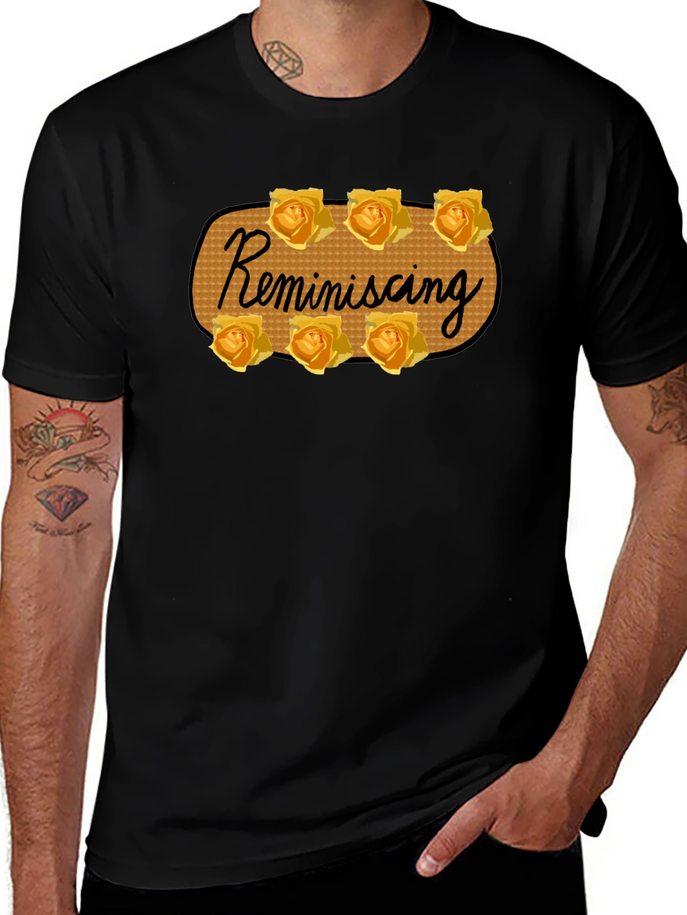 Variant 24 of Reminiscing Rose T-Shirt - Stylish Floral Design