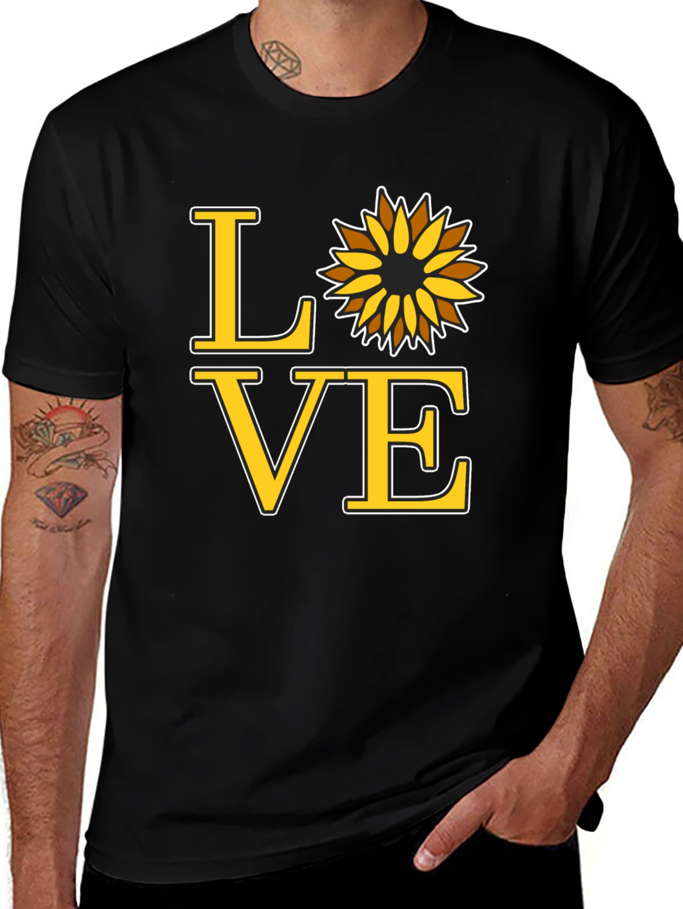 Variant 14 of Love Sunflower Graphic T-Shirt