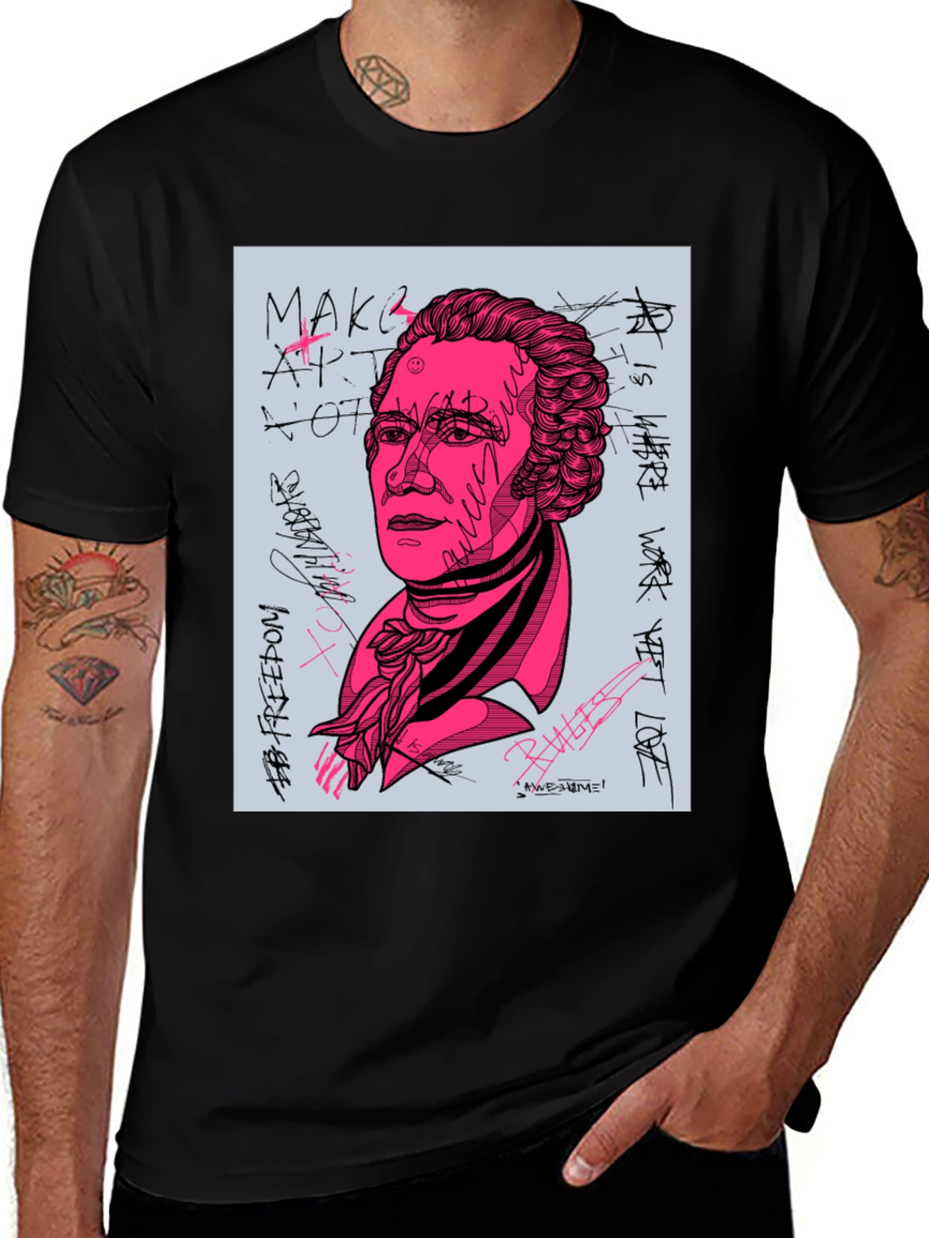 Variant 25 of Abstract Thomas Jefferson Graphic T-Shirt