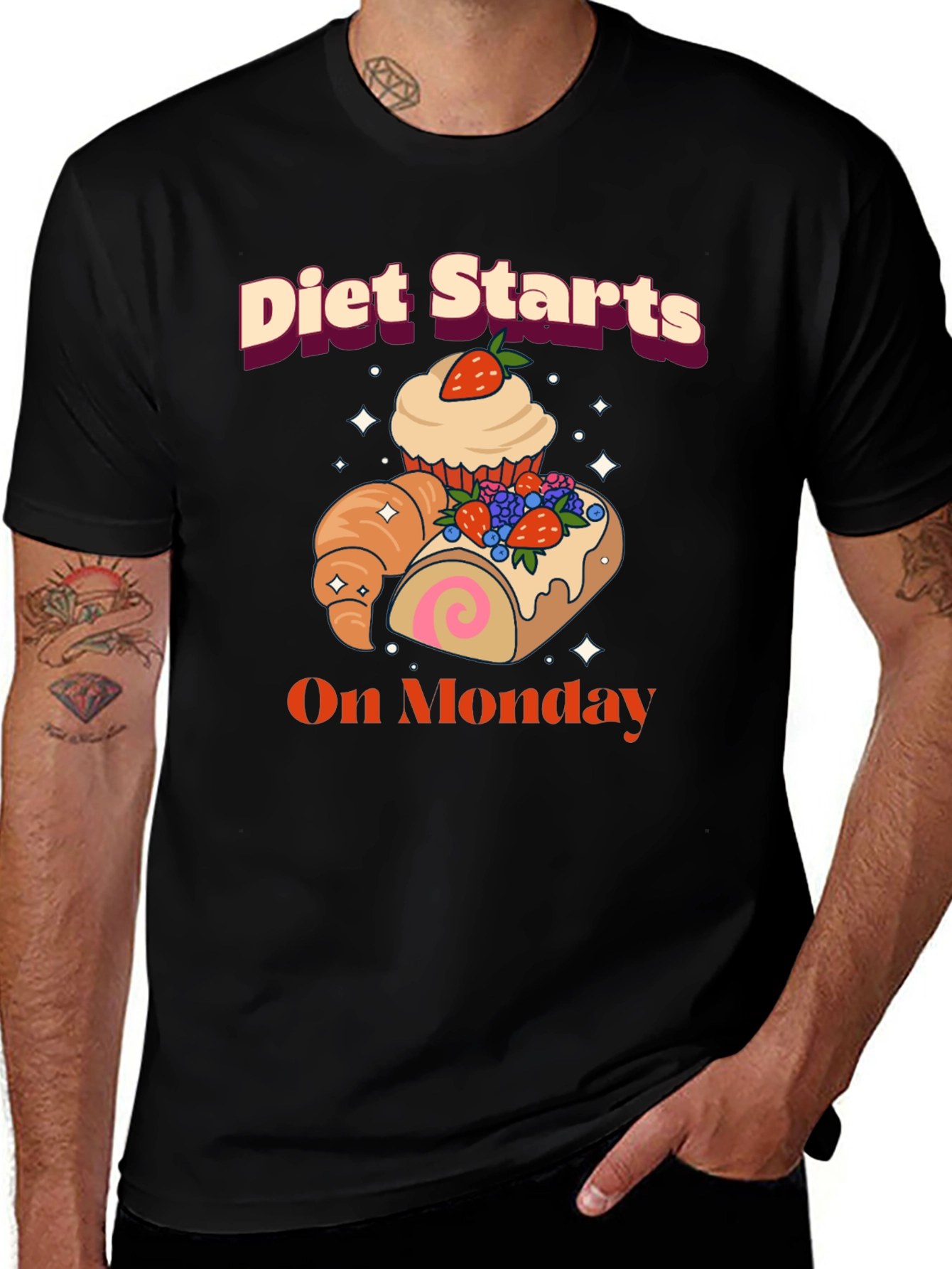 Variant 29 of Diet Starts Monday Graphic Tee