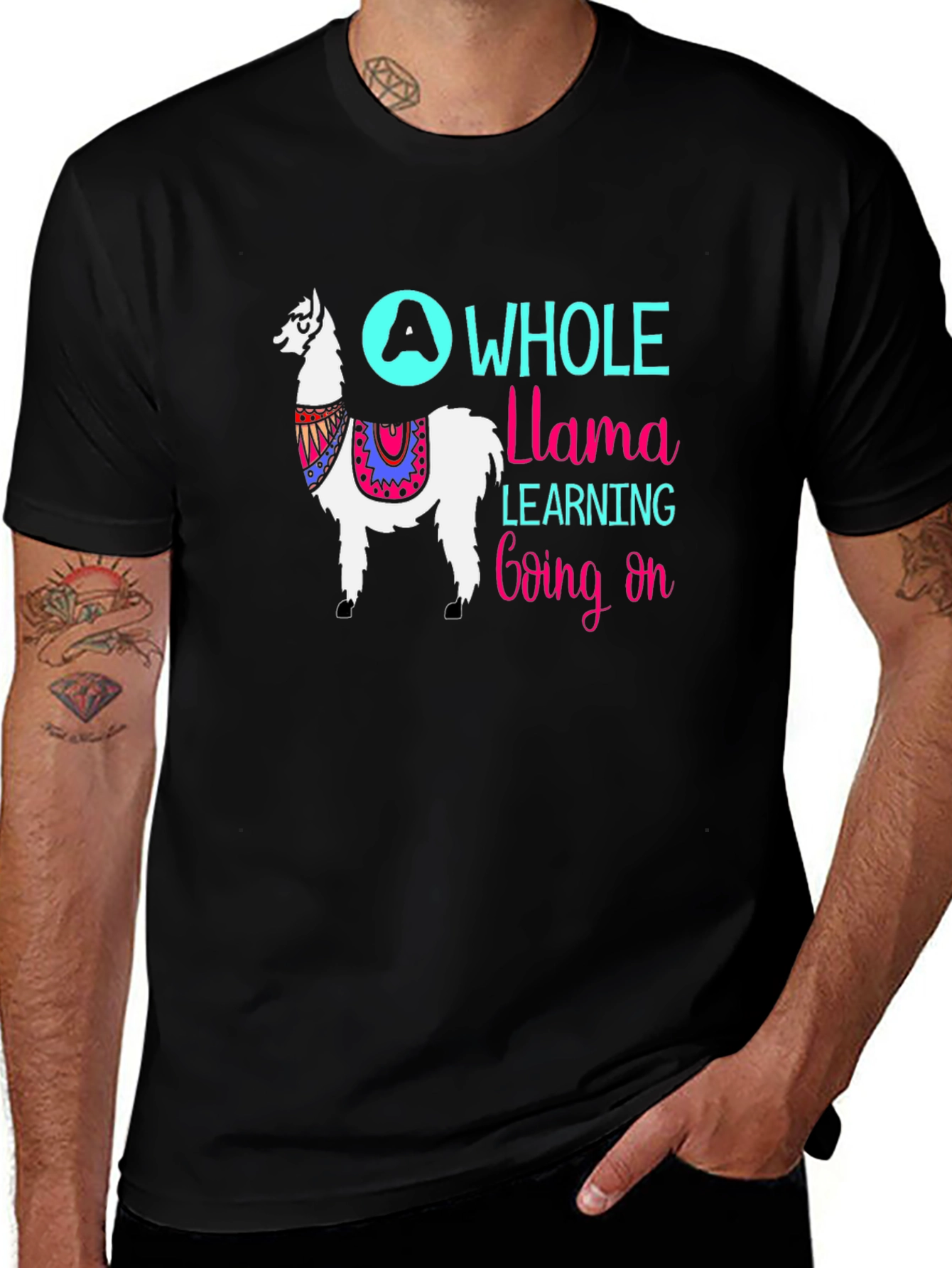 Variant 26 of Llama Learning T-Shirt - A Whole Llama Fun!