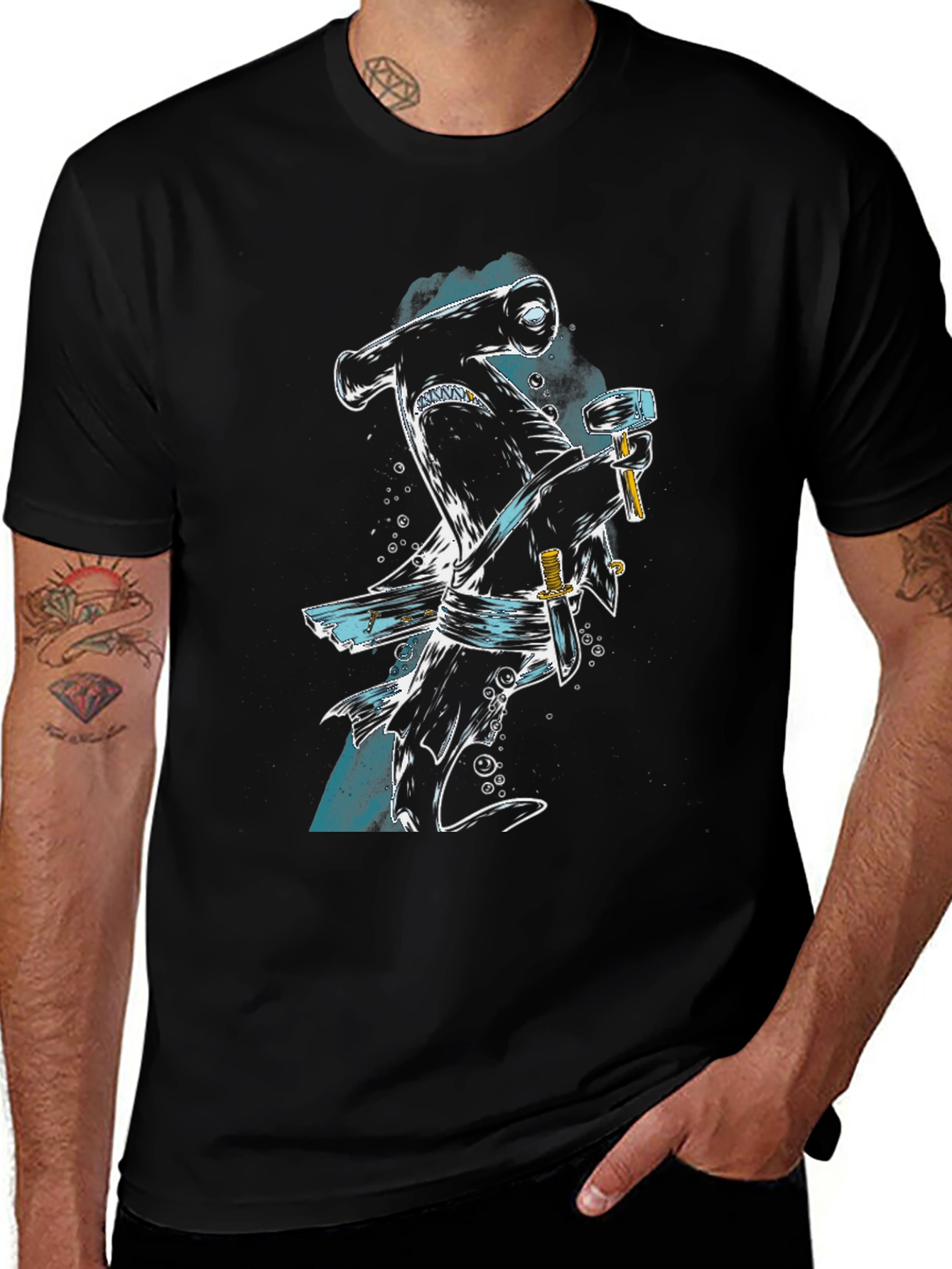Variant 16 of Hammerhead Pirate Graphic T-Shirt