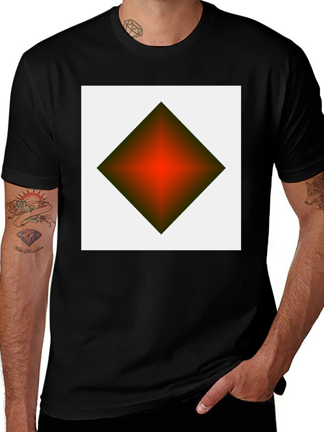 Variant 12 of Geometric Diamond Graphic Tee - Modern Streetwear