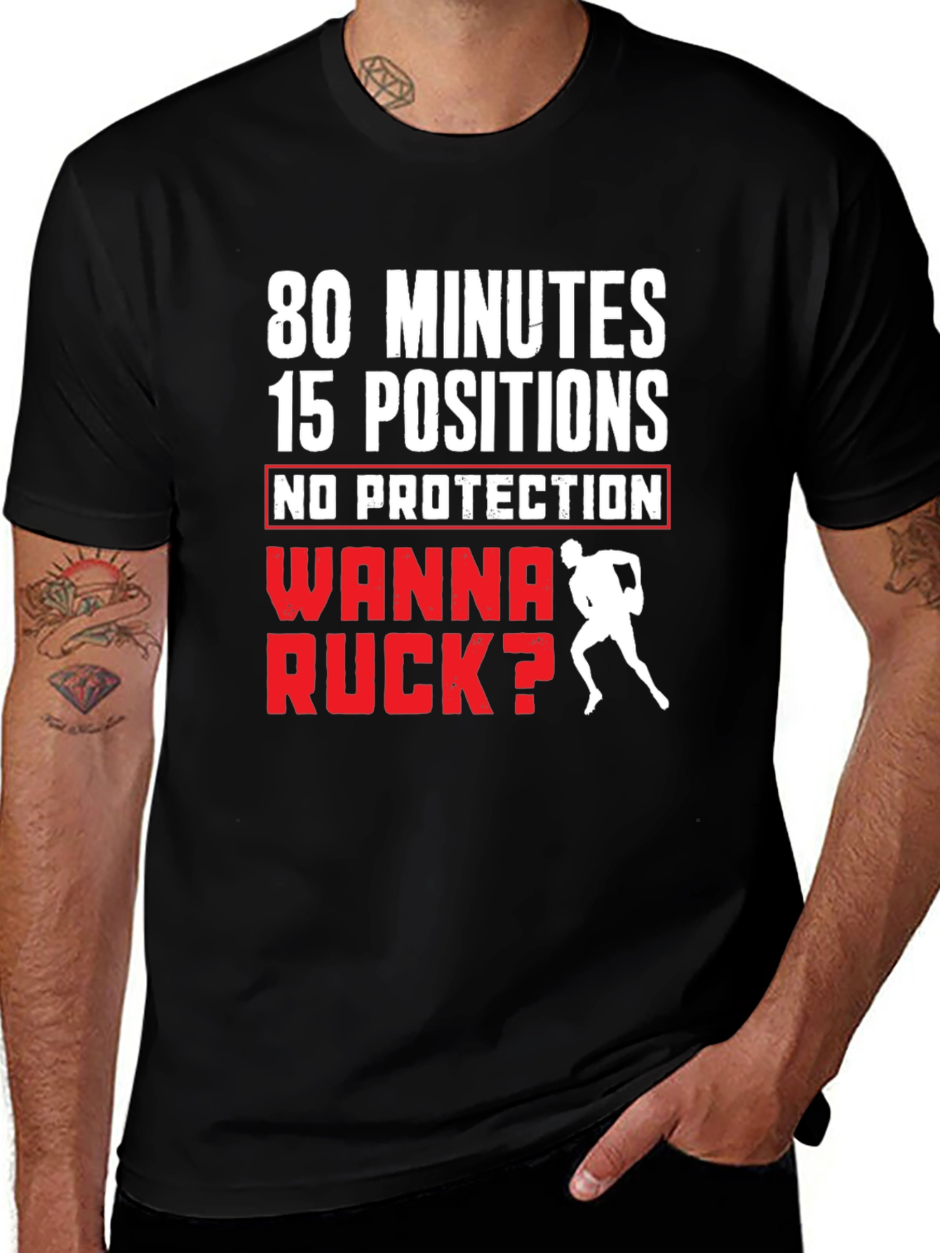 Variant 4 of 80 Minutes Rugby Tee - Wanna Ruck T-Shirt