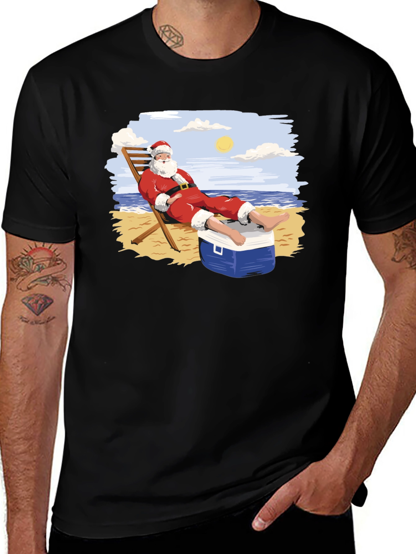 Variant 11 of Santa Beach T-Shirt - Holiday Relaxation