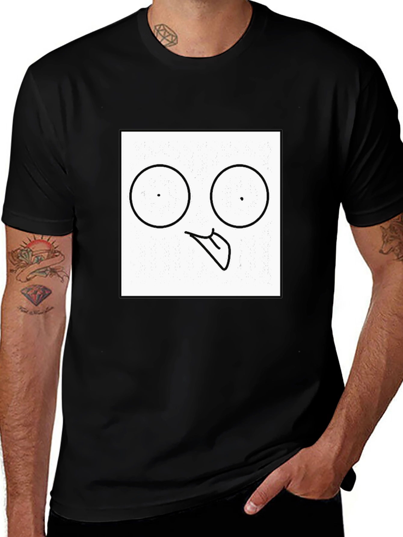 Variant 14 of Funny Face Black T-Shirt