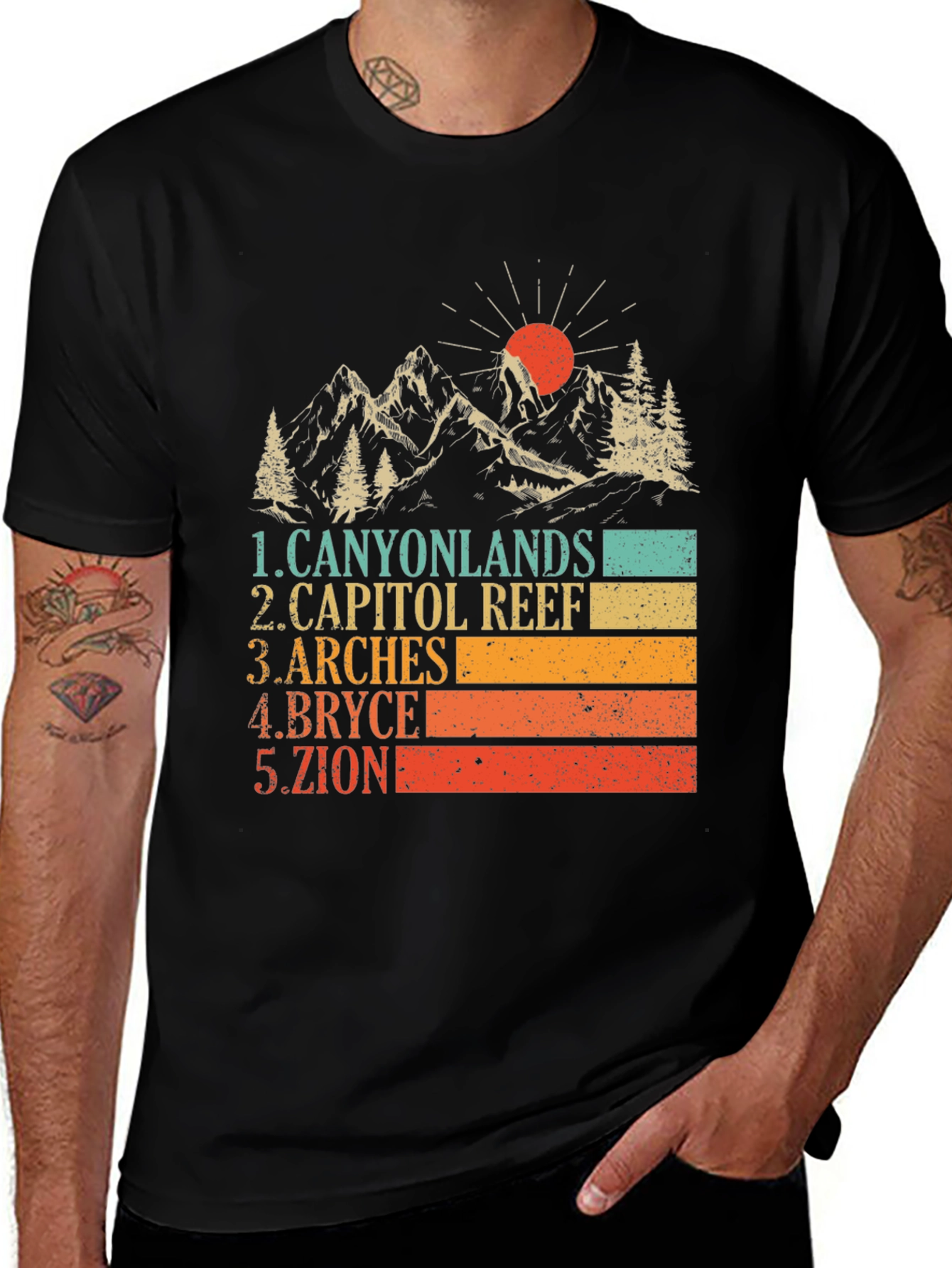 Utah National Parks Retro Graphic T-Shirt
