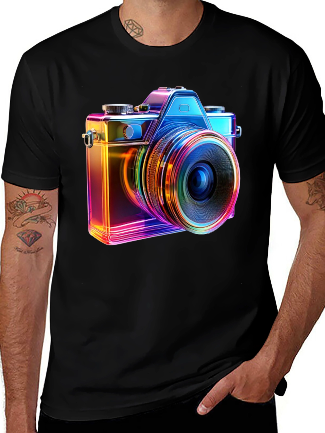 Variant 23 of Rainbow Camera Graphic T-Shirt