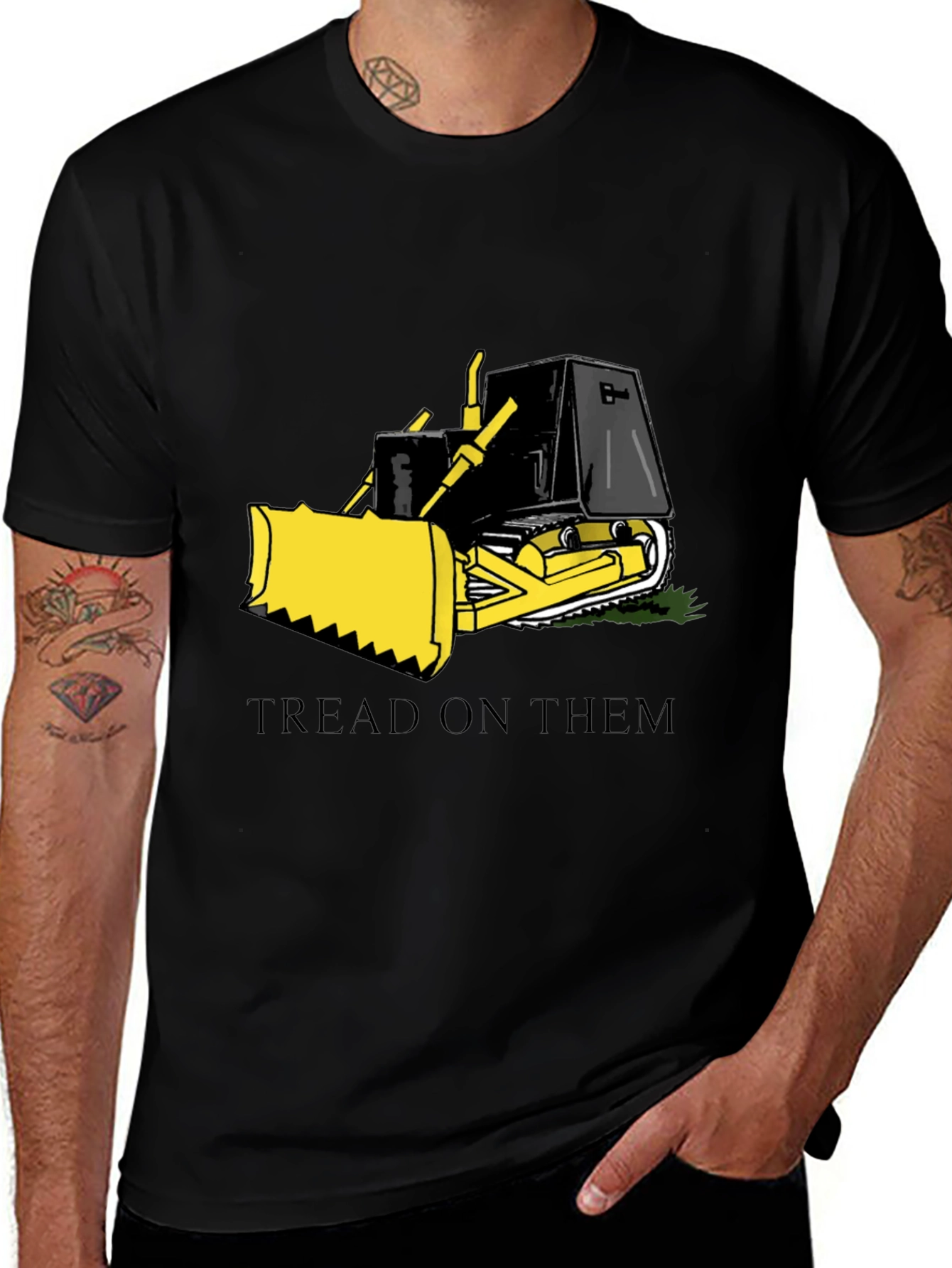 Variant 6 of Tread on Them Bulldozer Graphic T-Shirt