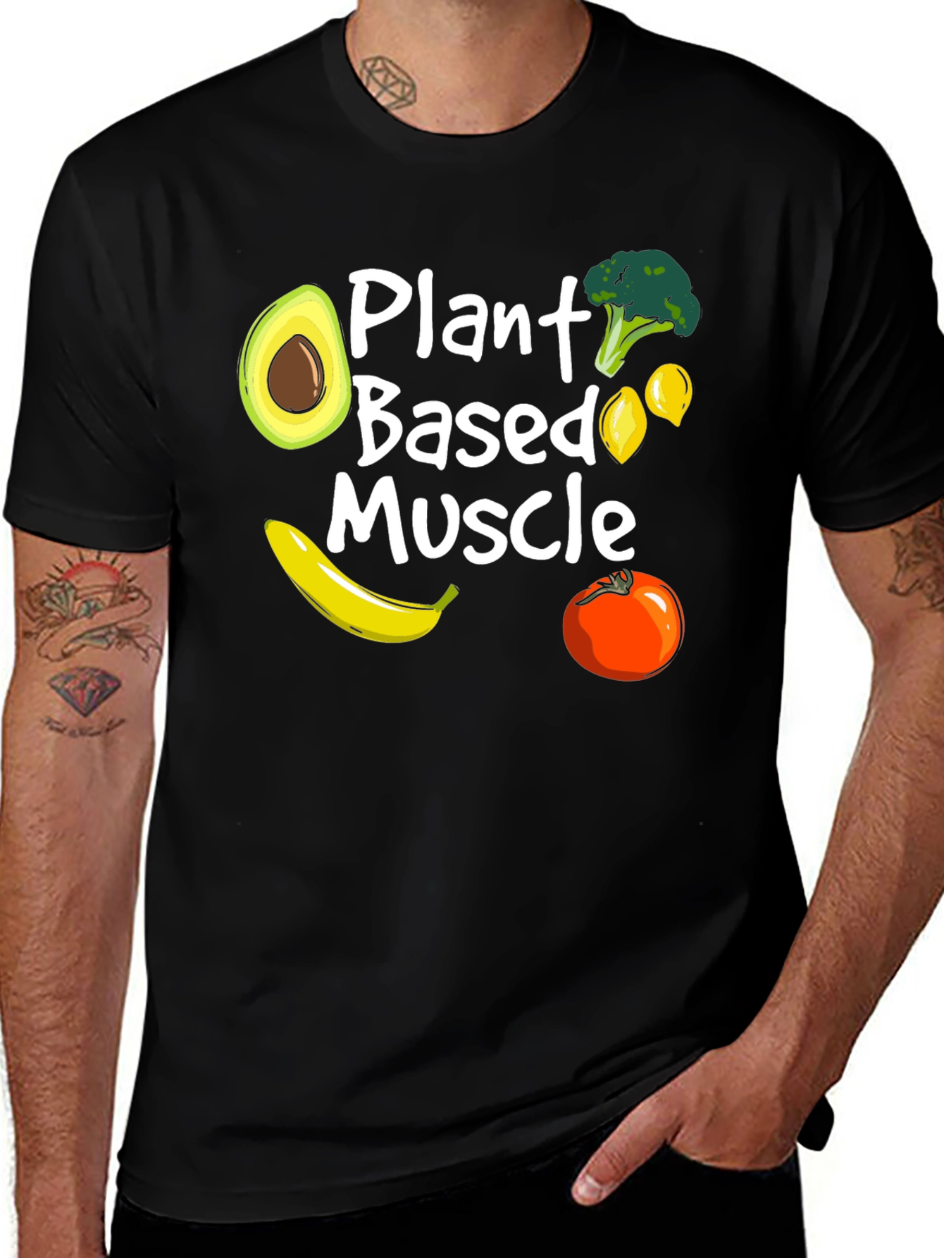 Variant 20 of Plant Based Muscle T-Shirt Vegan Gym Tee