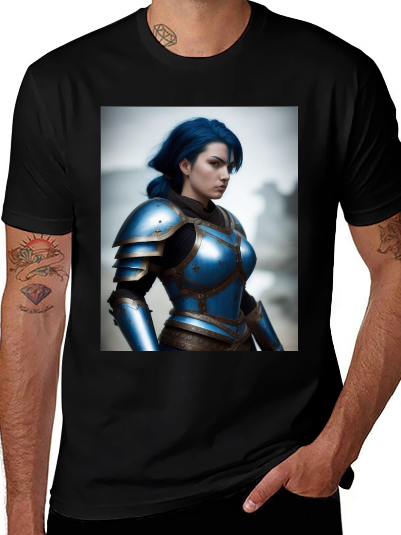 Variant 30 of Warrior Woman Knight T-Shirt