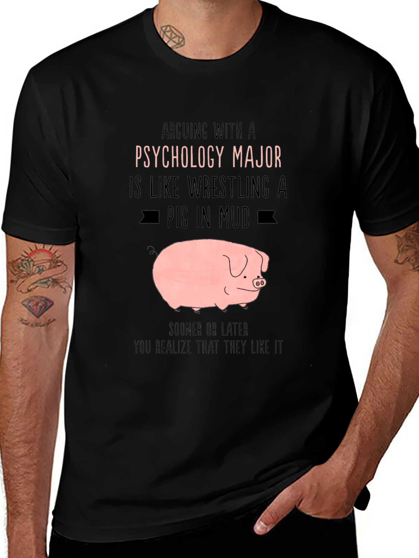 Variant 7 of Psychology Major Pig T-Shirt