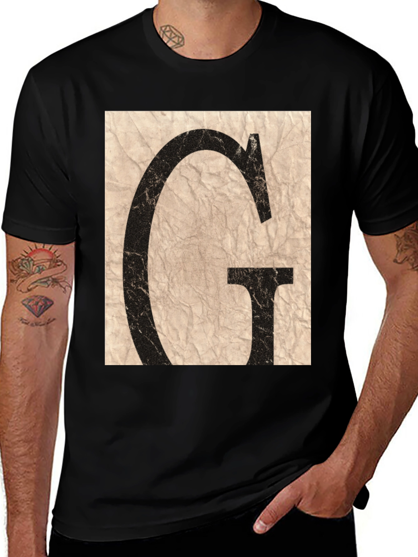 Variant 3 of Letter G Graphic Tee - Black Unisex T-Shirt