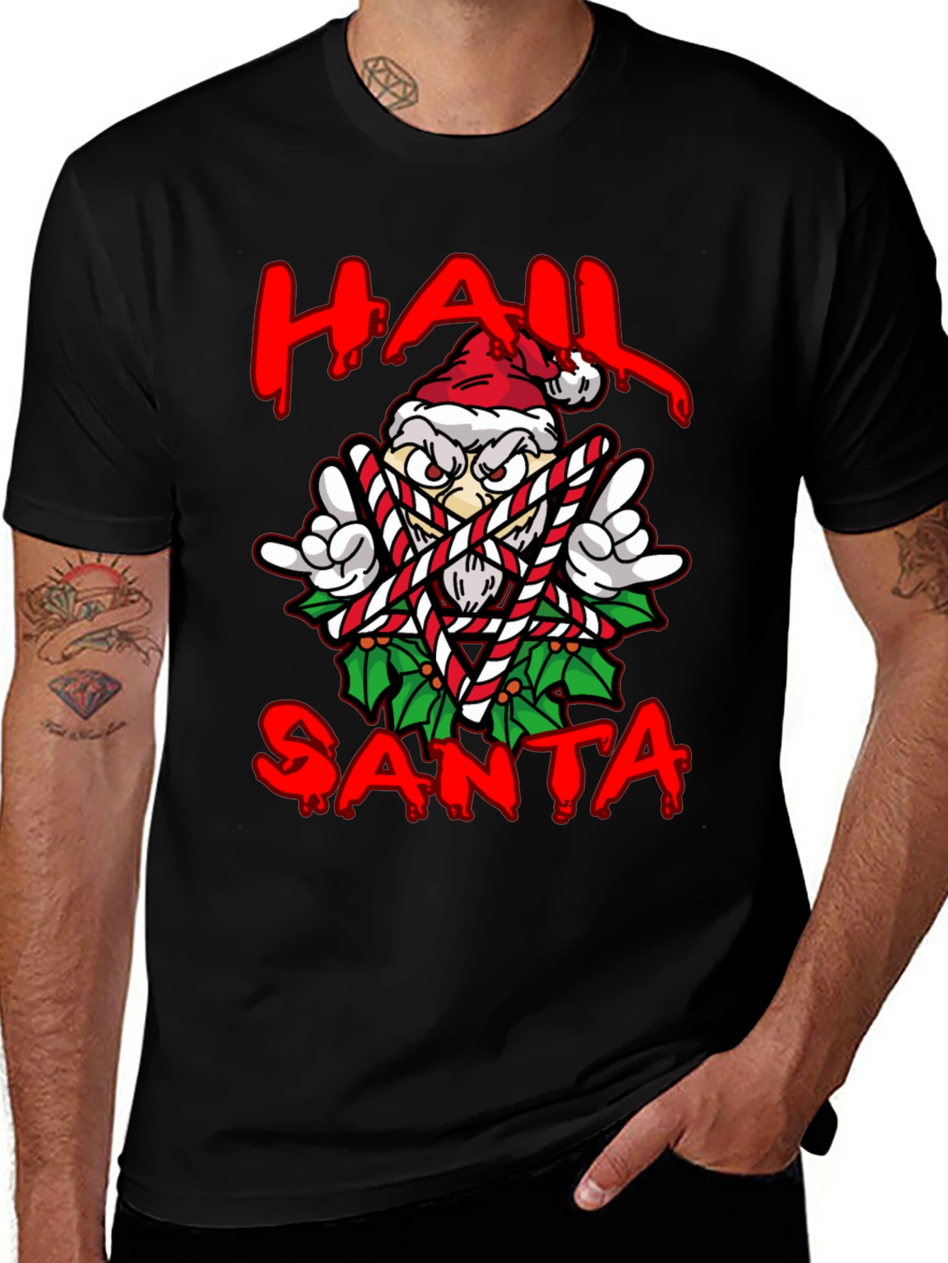 Hail Santa T-Shirt - Funny Evil Santa Claus Tee