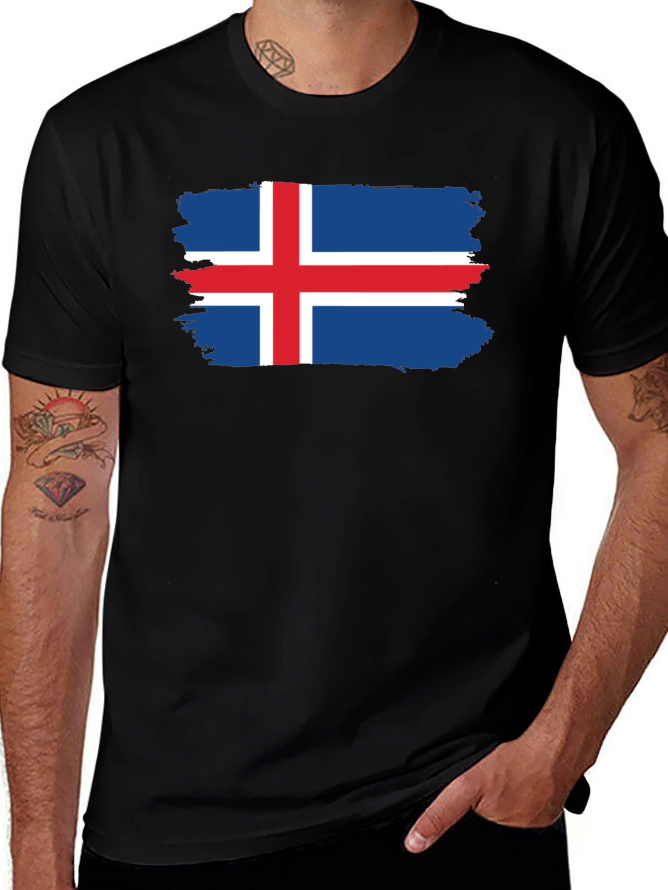 Variant 18 of Iceland Flag Graphic T-Shirt