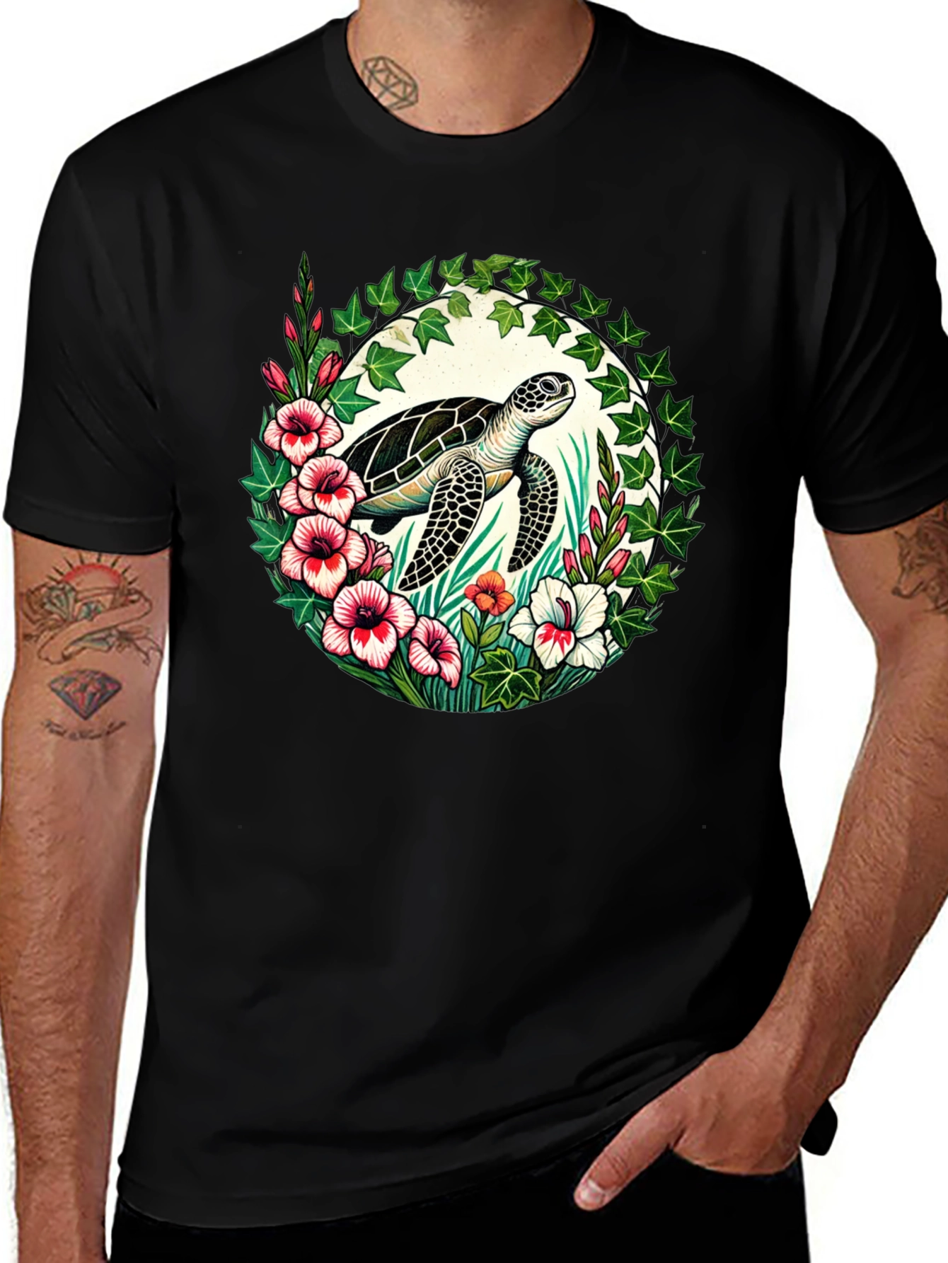 Variant 3 of Turtle Floral T-Shirt