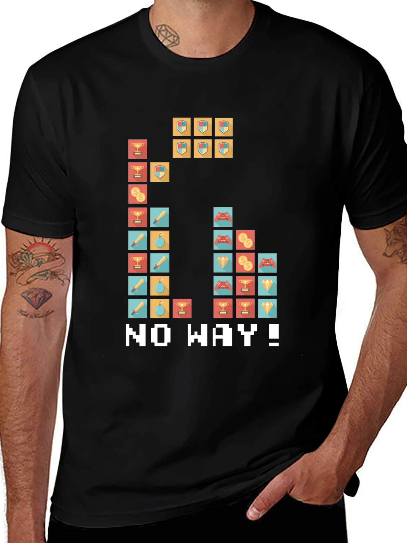 Gamer No Way! T-Shirt - Retro Pixel Art