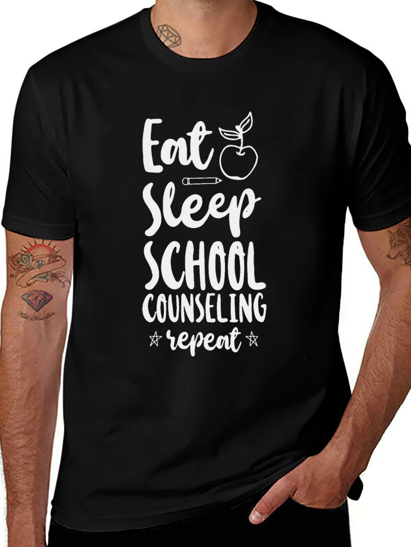Variant 26 of Eat Sleep School Counseling Repeat T-Shirt