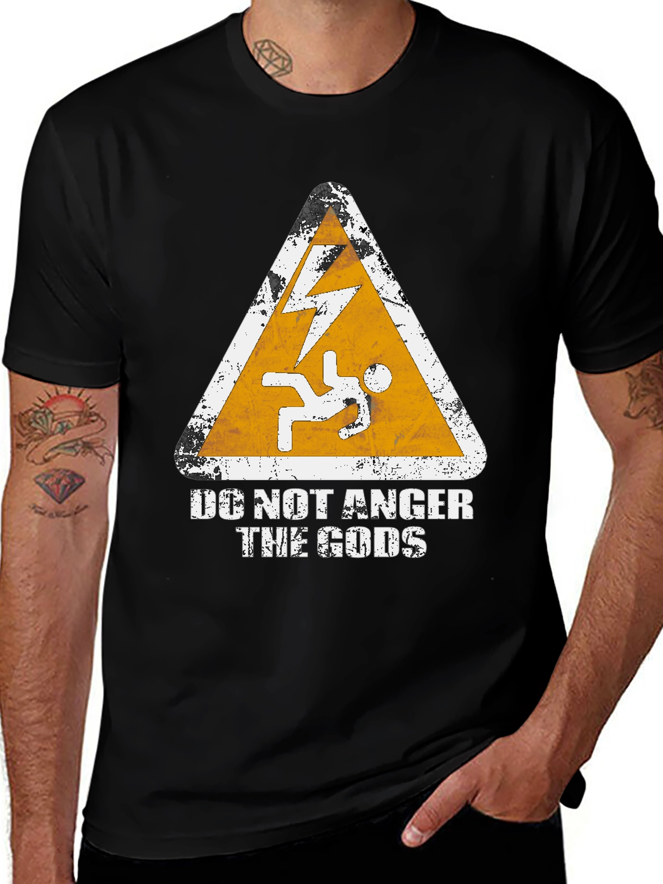 Variant 20 of Do Not Anger the Gods Graphic Tee - Black
