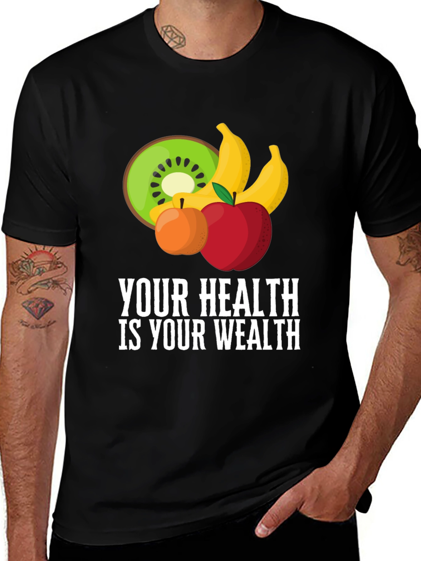 Variant 16 of Your Health Is Your Wealth Fruit Tee